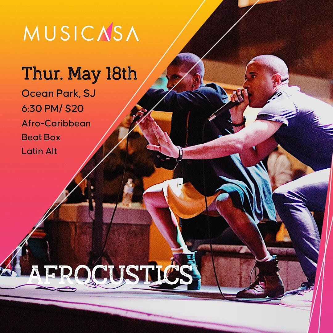 SO EXCITED for our next @musicasaa featuring the unparalleled @afrocustics (@blackrhythmpr &amp; @tanicha_lopez). The last musicasa with them turned into a full dance party so please grab your tickets and come prepared :) link for tickets in bio