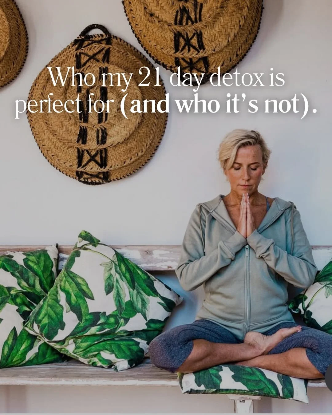 Who my 21 day detox is perfect for (and who it&rsquo;s not) 🌱

Does this sound like you right now...

&rarr; You feel stuck in habits that aren&rsquo;t serving you (food, drinking, routine, movement)

&rarr; You want to lose excess weight in a balan