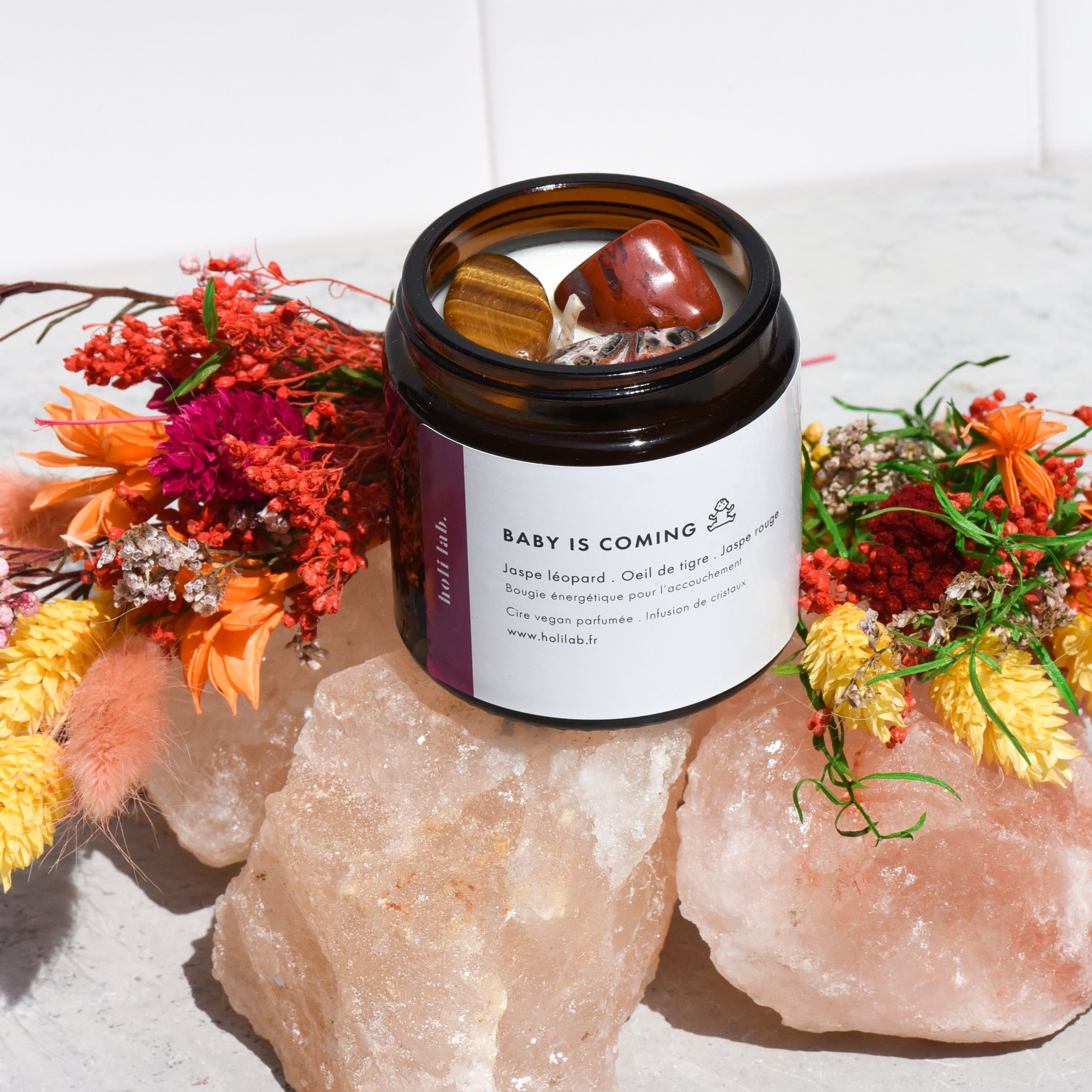 Bougie énergétique vegan parfumée - Baby is coming
