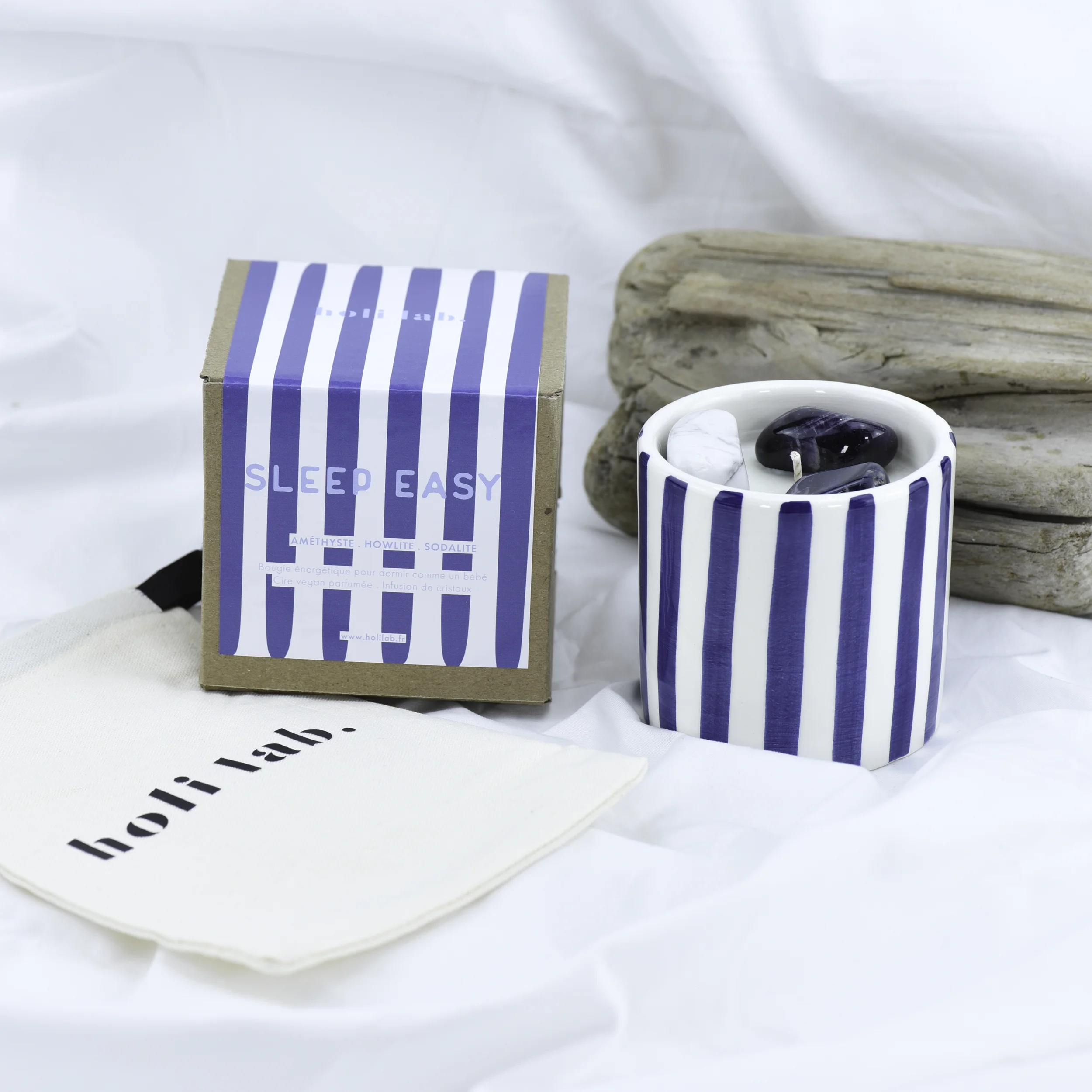 Bougie céramique énergétique  vegan parfumée - Sleep easy