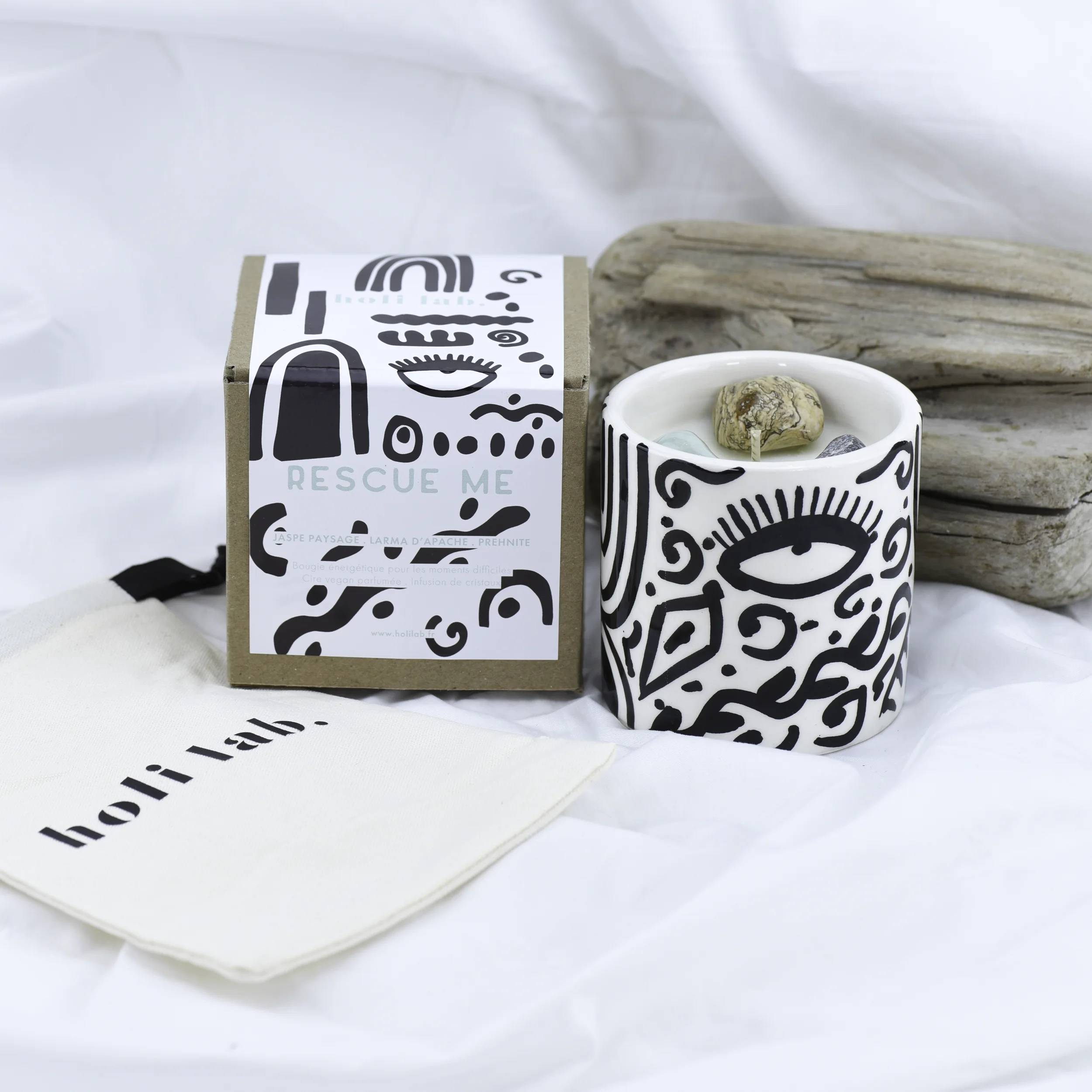 Bougie céramique énergétique  vegan parfumée - Rescue Me