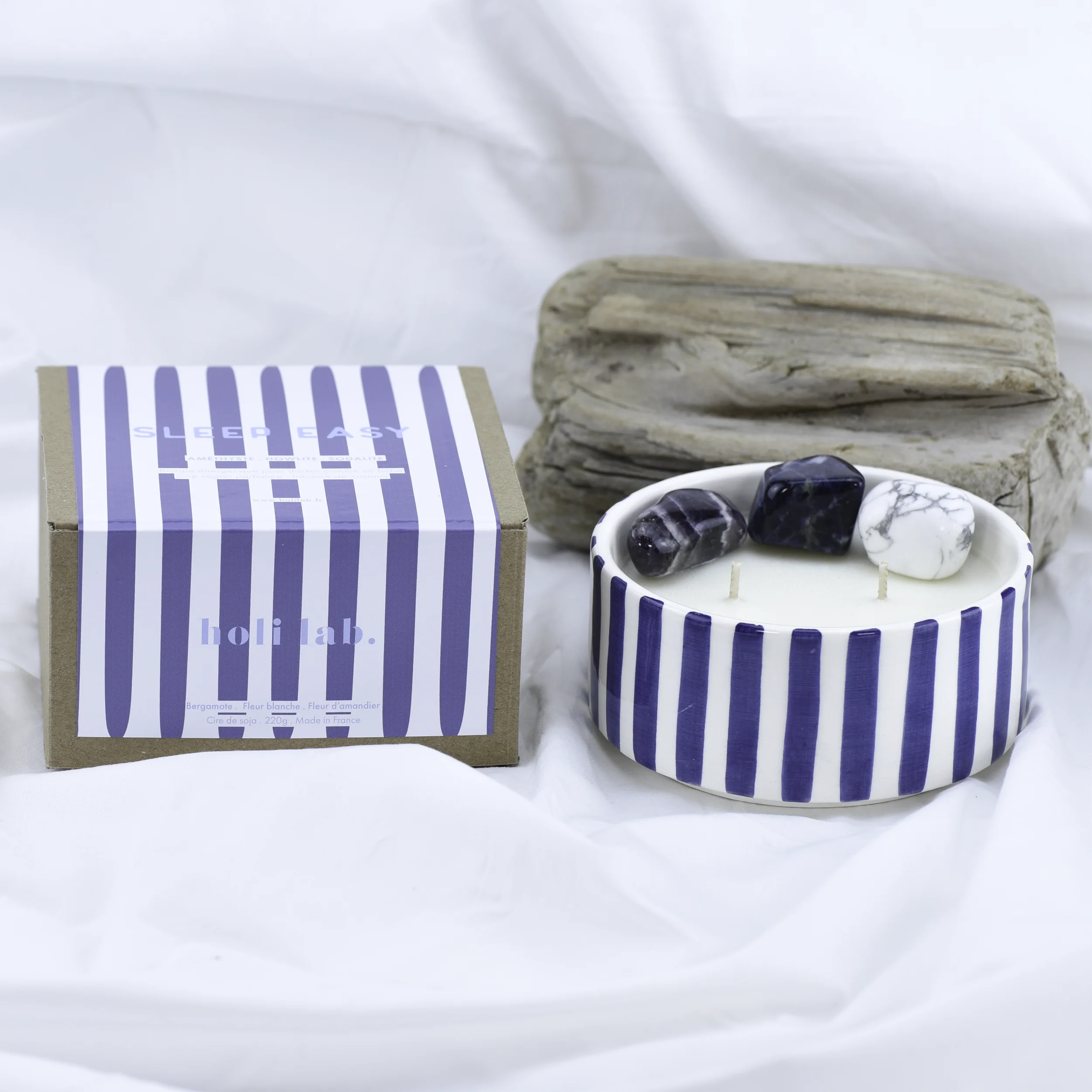 Bougie céramique énergétique Large vegan parfumée - Sleep easy