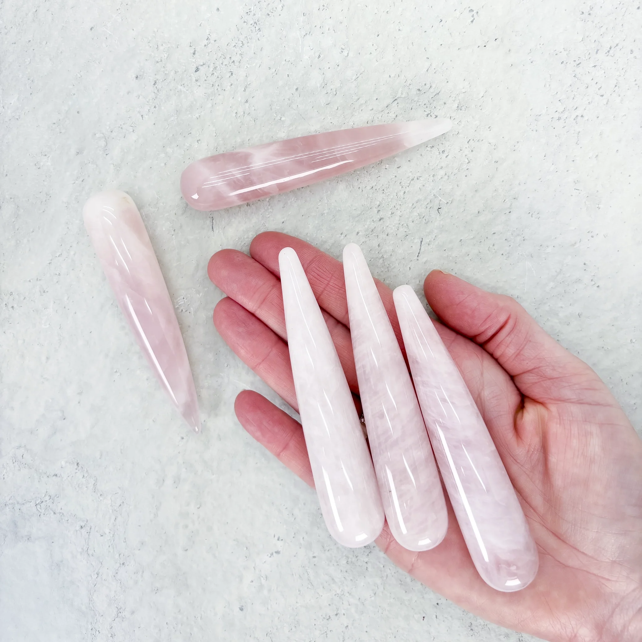 Baton de massage Quartz rose