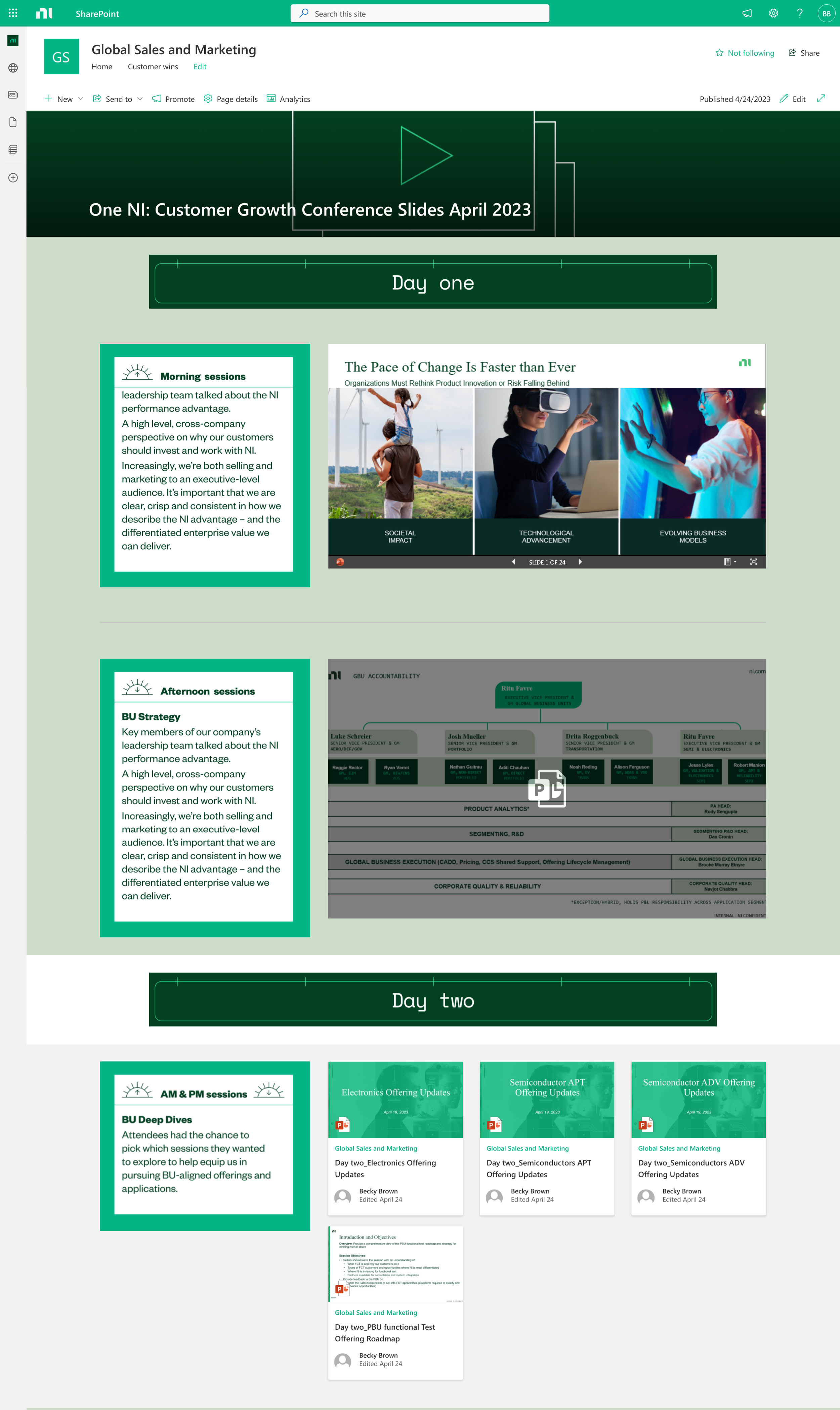Post event slides from the speakers