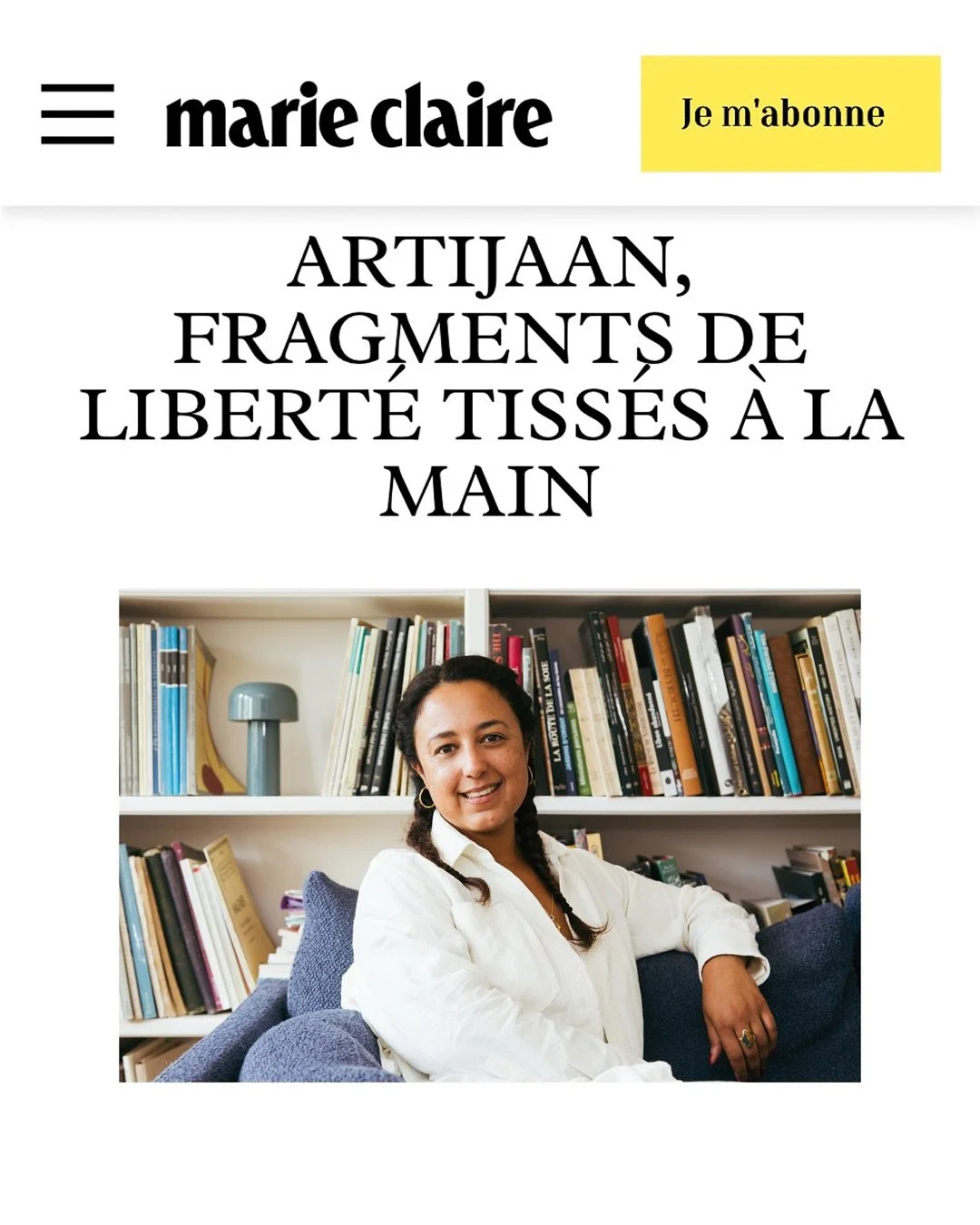 We had such a lovely time speaking with @marieclairefr about our work with artisans in Afghanistan and Palestine. Thank you for the thoughtful conversation and the opportunity to share about what we love most in the world&mdash;creating beauty with p