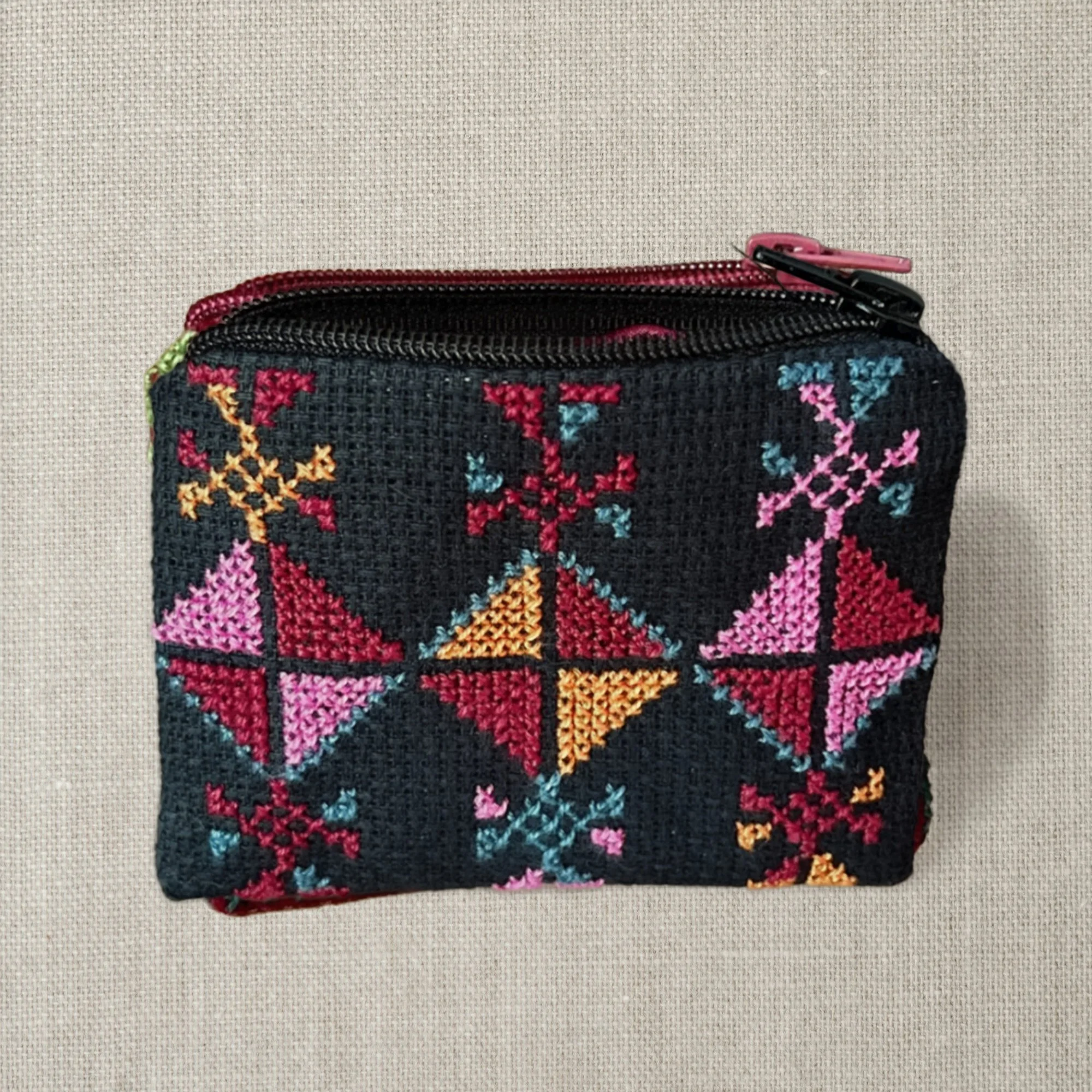 Cities Coin purses Traditionally handcrafted Tatreez - KHALIL BLACK