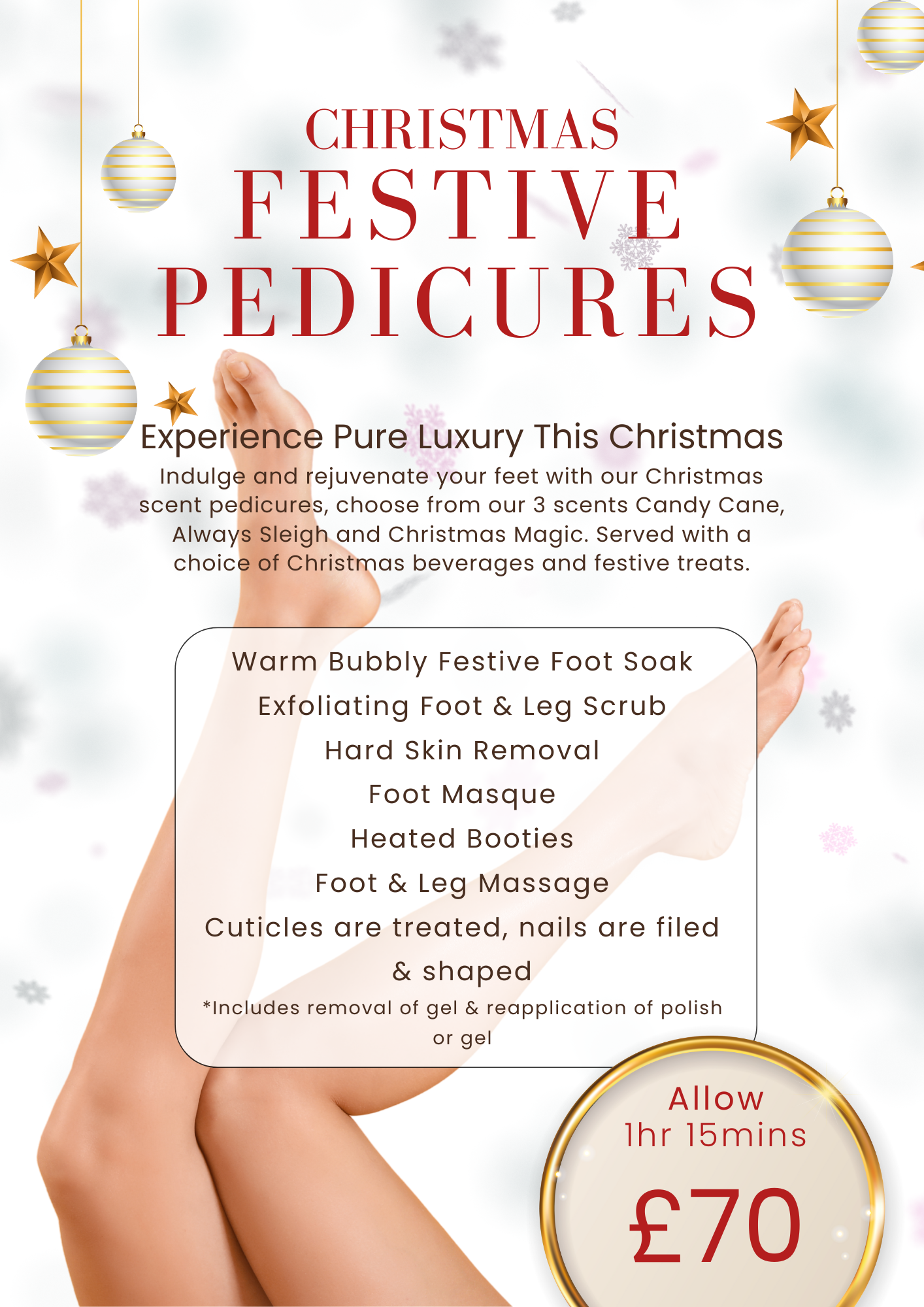 Festive Pedicures Crawley West Sussex