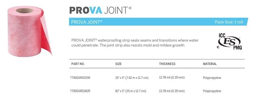 PROVA JOINT® Waterproofing Joint — Dragona Flooring & Supplies
