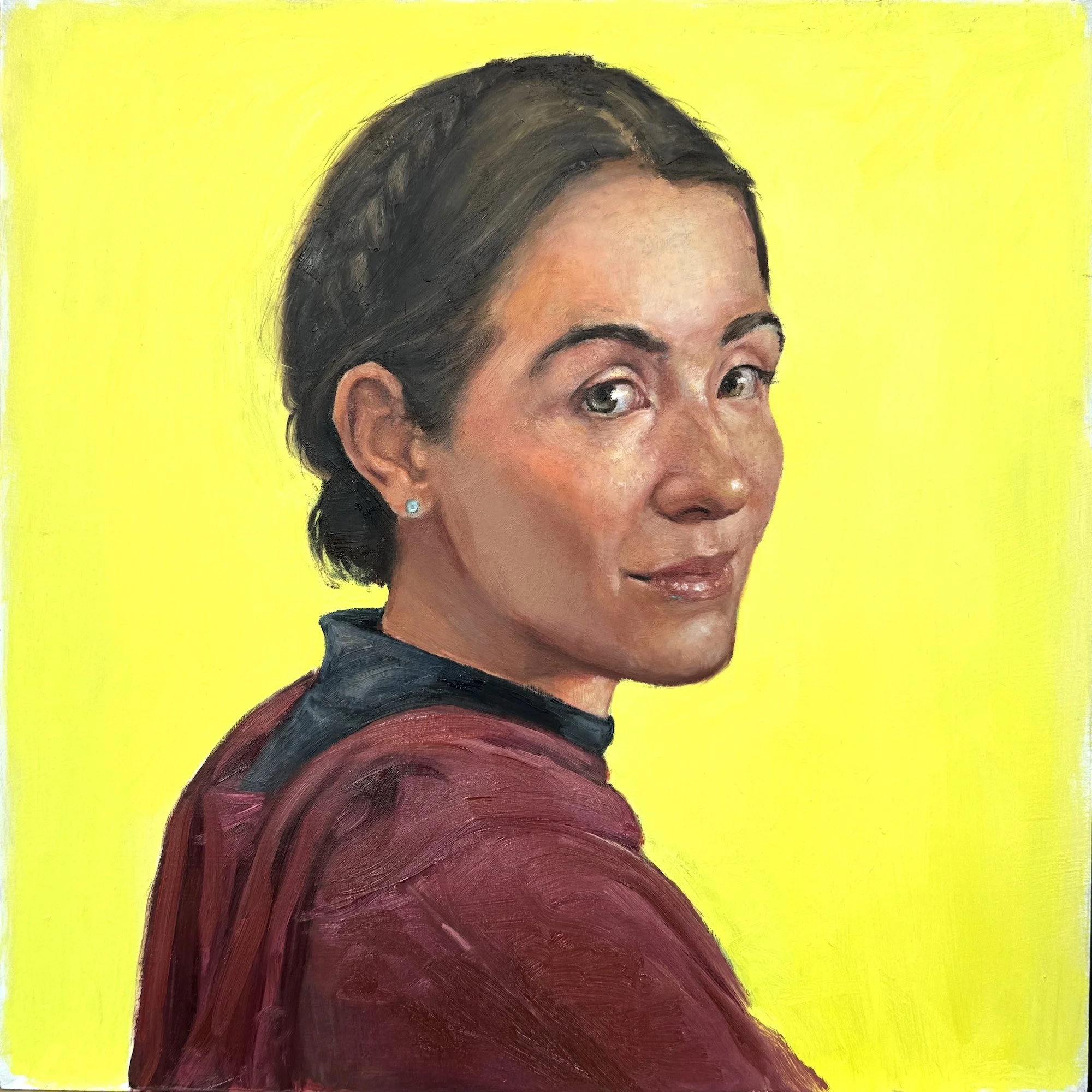 "Allison" - 18x18 oil on wood - NFS