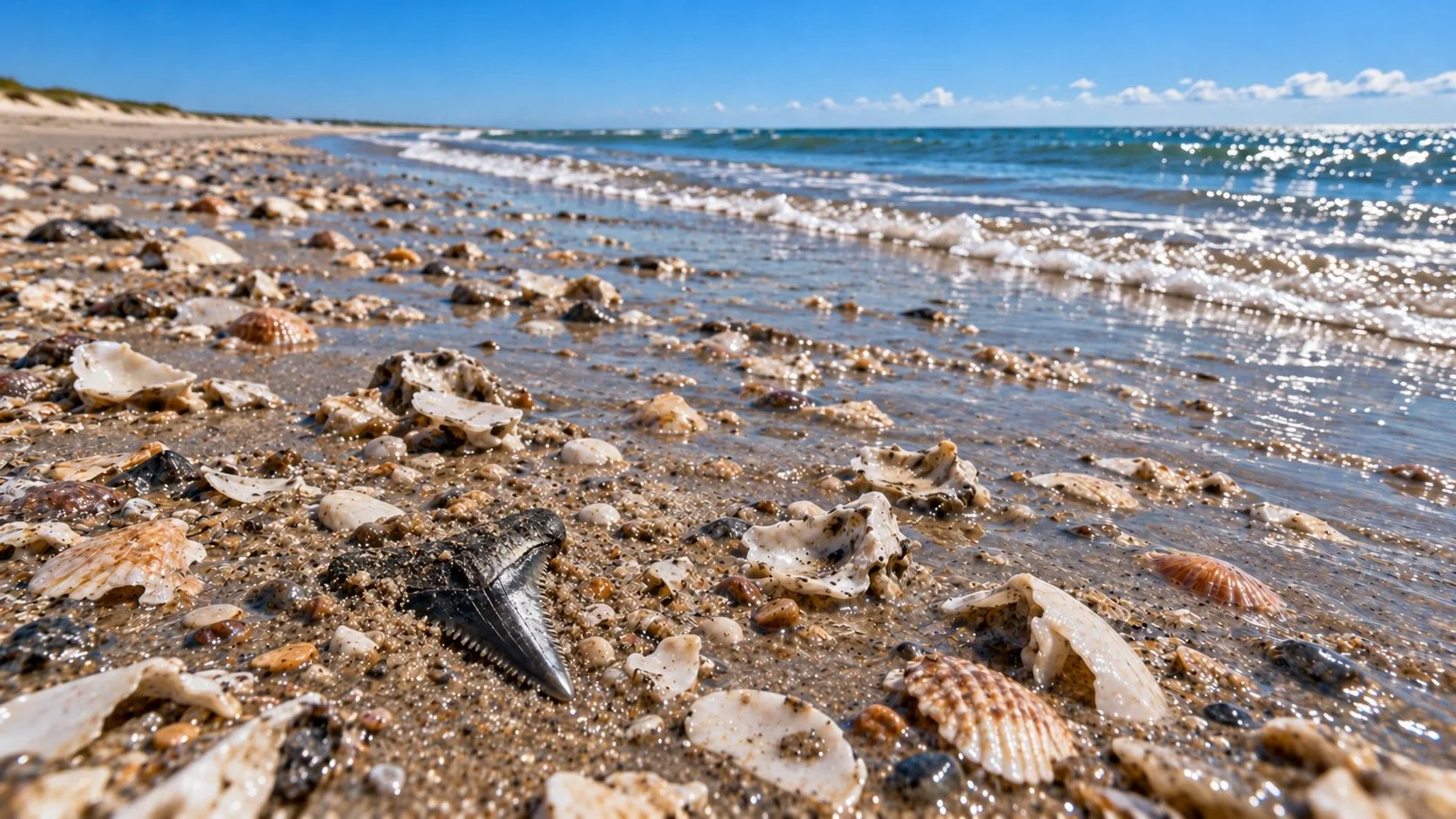 The Best Time and Beaches to Find Shark Teeth