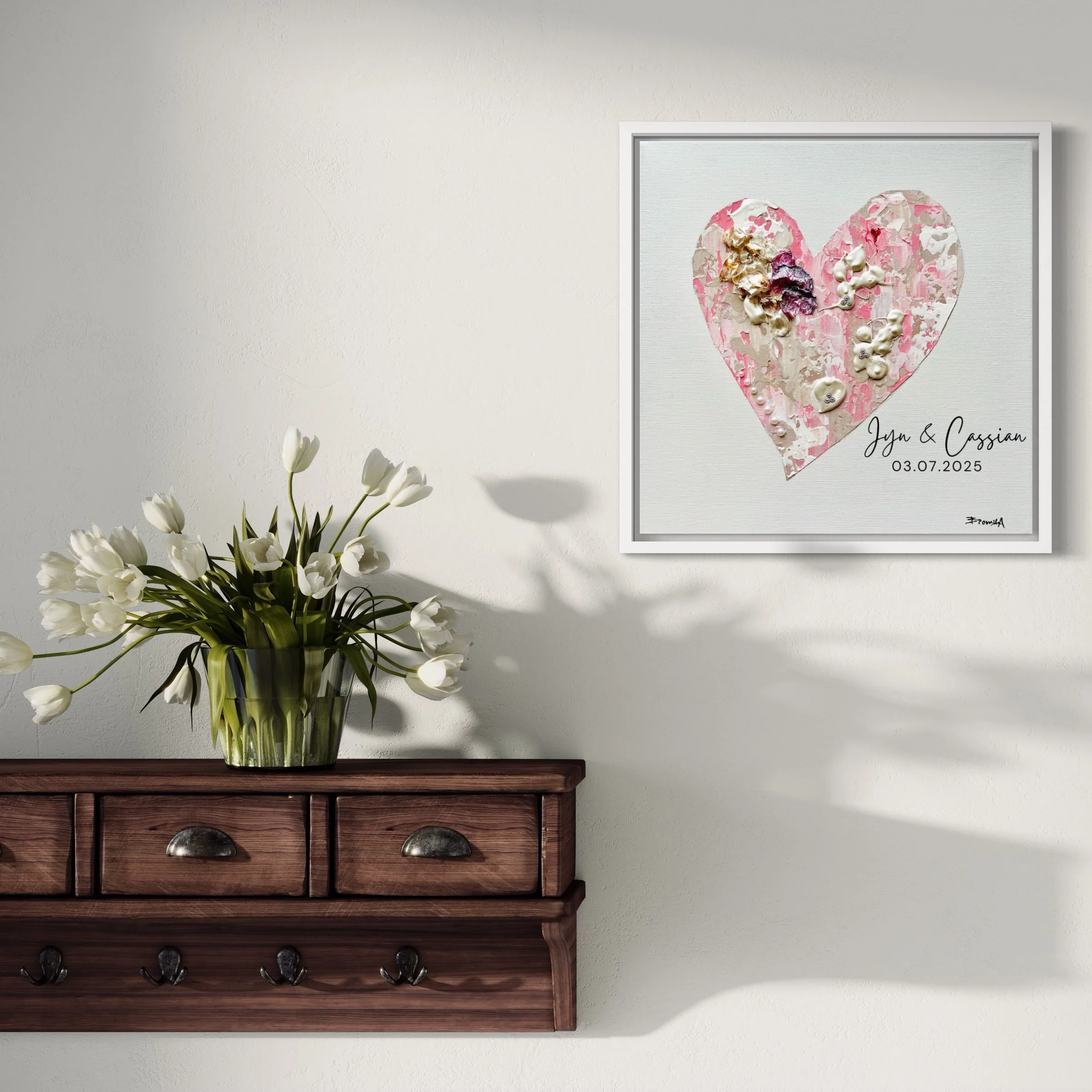 Heart #1 -
Acrylic & mixed media on canvas - 30 x 30 cm