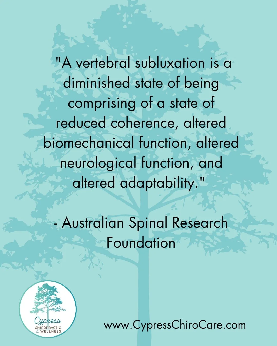 A spine that's not in alignment causes the body to be in a state of REDUCTION. Cypress Chiropractic wants to help you get back to your highest functioning capabilities so that you can be in a state of HEALING.

#cypresschiropractic #charlestonchiropr