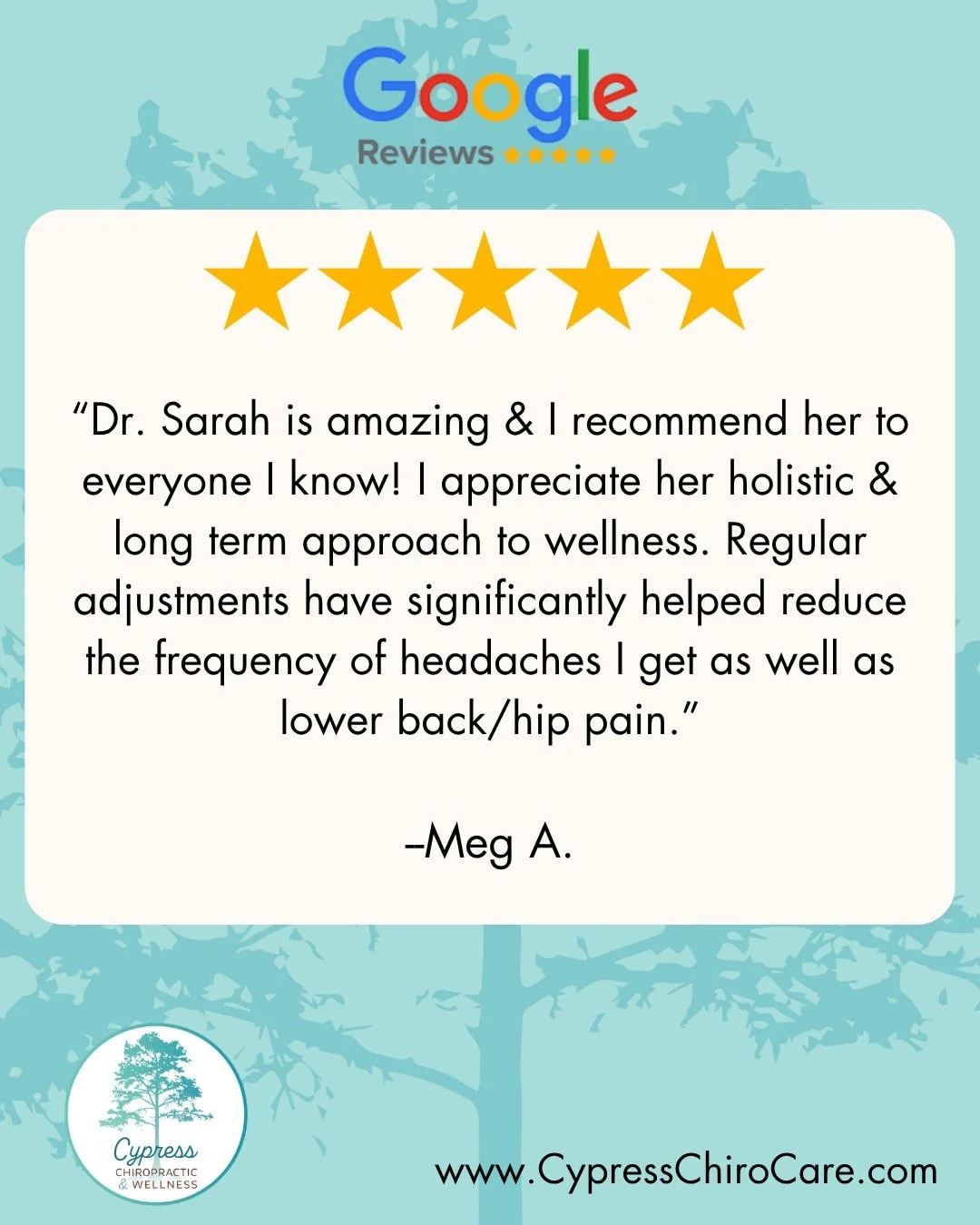 It's not just about making sure your body is doing well today...it's about making sure your body is doing well tomorrow, next month, or ten years from now! Thank you @megn.allen for the wonderful review, we appreciate you being a part of the Cypress 