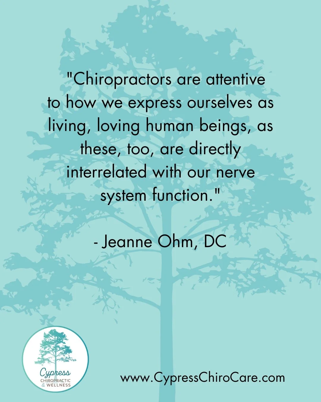 Chiropractic care is about so much more than the spine&mdash;it&rsquo;s about the full expression of life. 
💚When your nervous system is clear and connected, you&rsquo;re able to move, feel, and love more freely. 
🧠At its core, chiropractic honors 