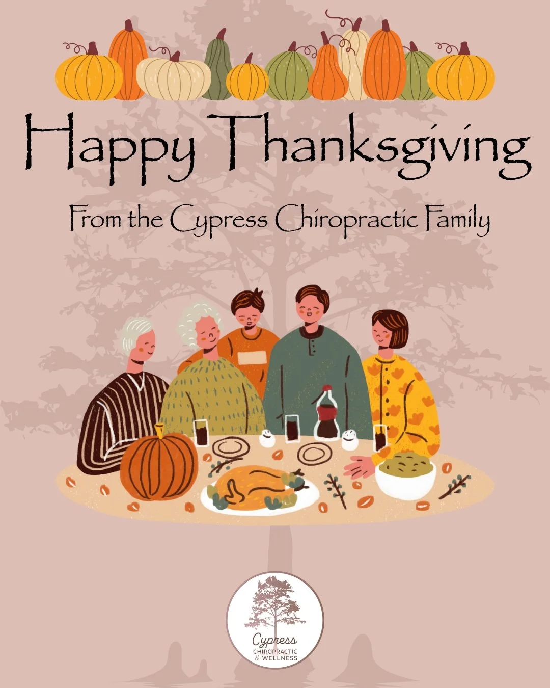 We&rsquo;re so grateful for our wonderful practice members and their families. This season, take a moment to give thanks for your loved ones, your amazing body that carries you through each day, and yourself for showing up for your health and well-be