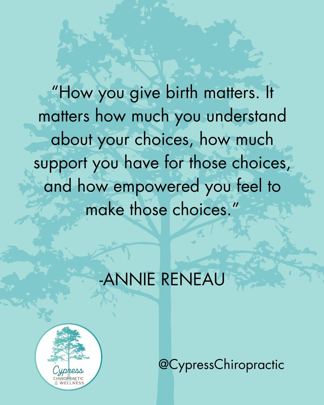 &ldquo;How you give birth matters. It matters how much you understand about your choices, how much support you have for those choices, and how empowered you feel to make those choices.&rdquo; - ANNIE RENEAU

#birthmatters #websterchiropractic #prenat