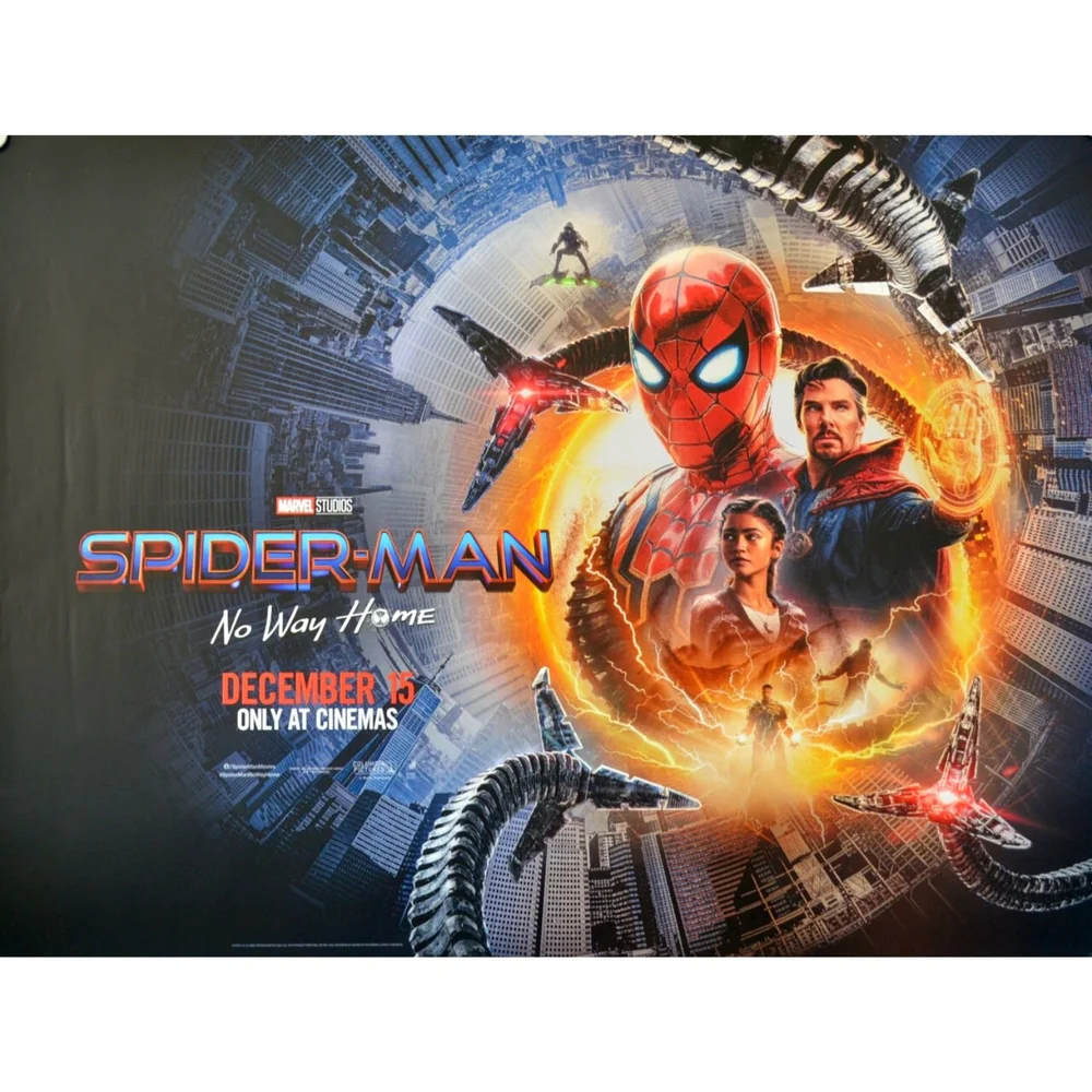 Spiderman No Way Home 2021 Original Advance Movie Poster UK Quad