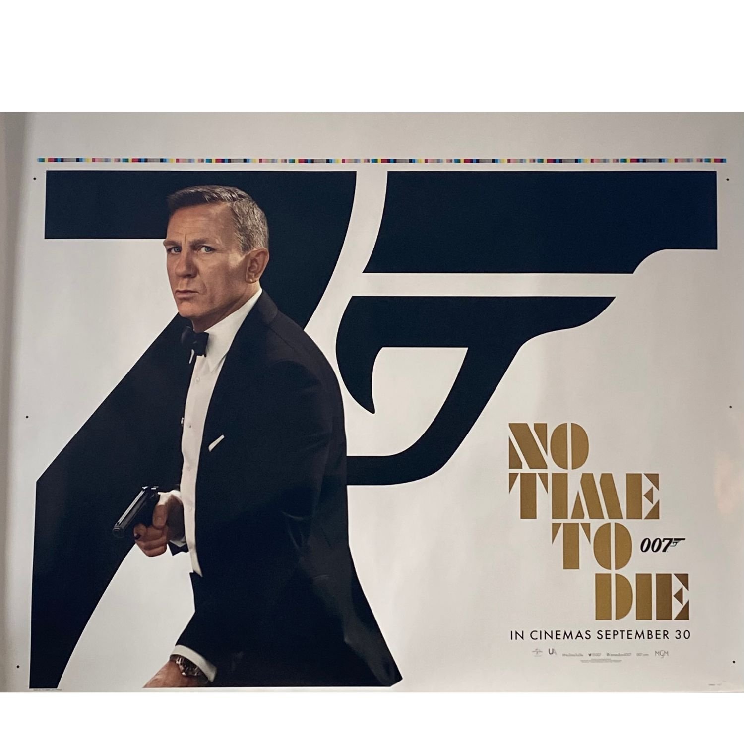 NO TIME TO DIE - Original Printers Proof Edition - Oversized UK Quad Shaped - Tordoff Gallery - Harrogate UK