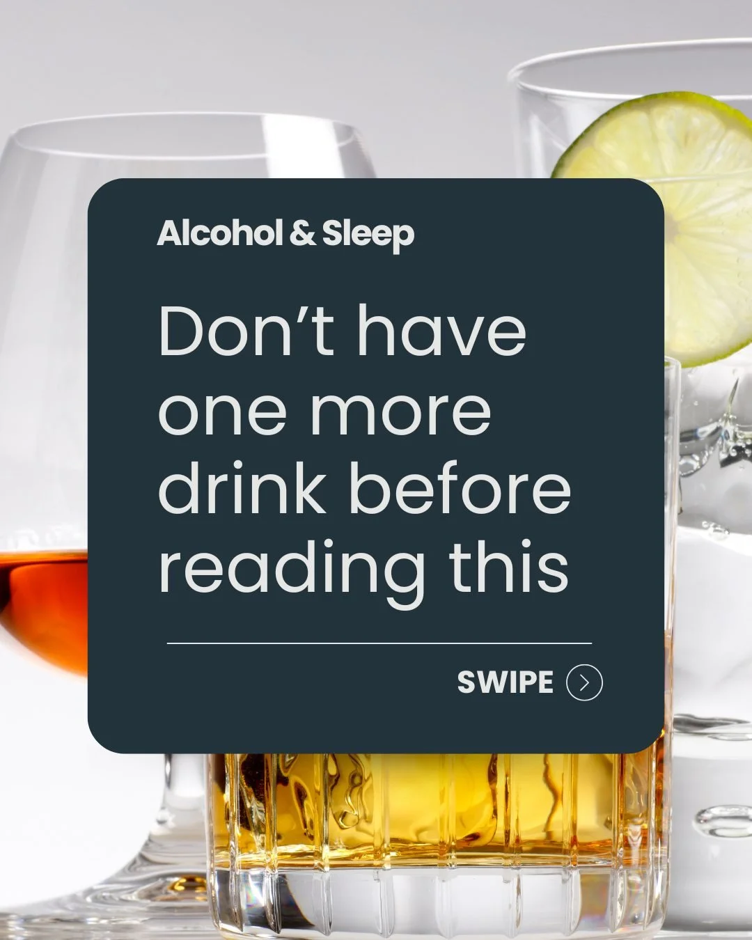 🍷 Alcohol &amp; Sleep: What You Need to Know 💤

Drinking before bed&mdash;even just a small amount&mdash;can have a surprising impact on your sleep quality!

Alcohol raises your heart rate, suppresses your body&rsquo;s relaxation system, and keeps 