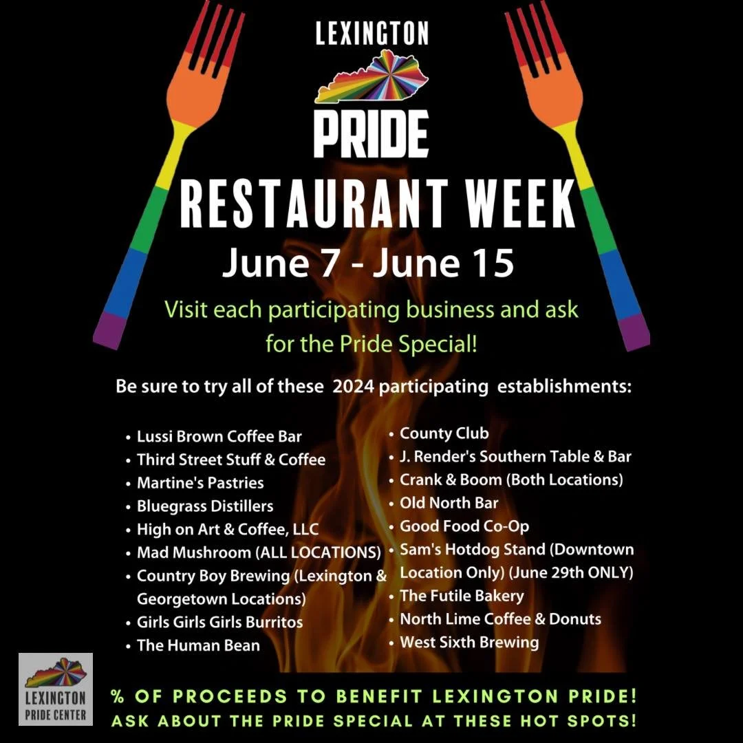 Lexington Pride Restaurant Week — Lexington Pride Festival