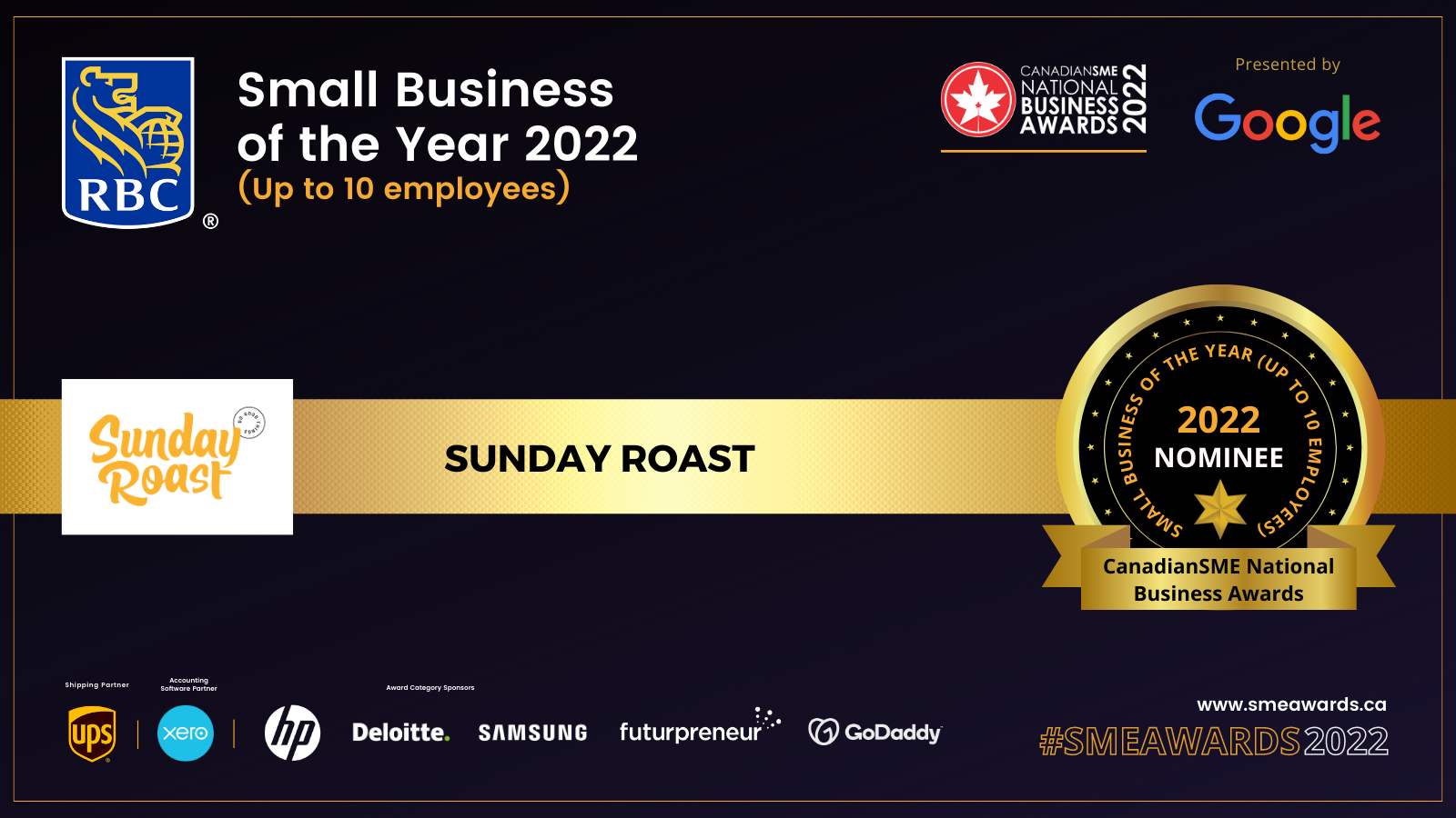 2022 Canadian SME Business Awards Nominee
