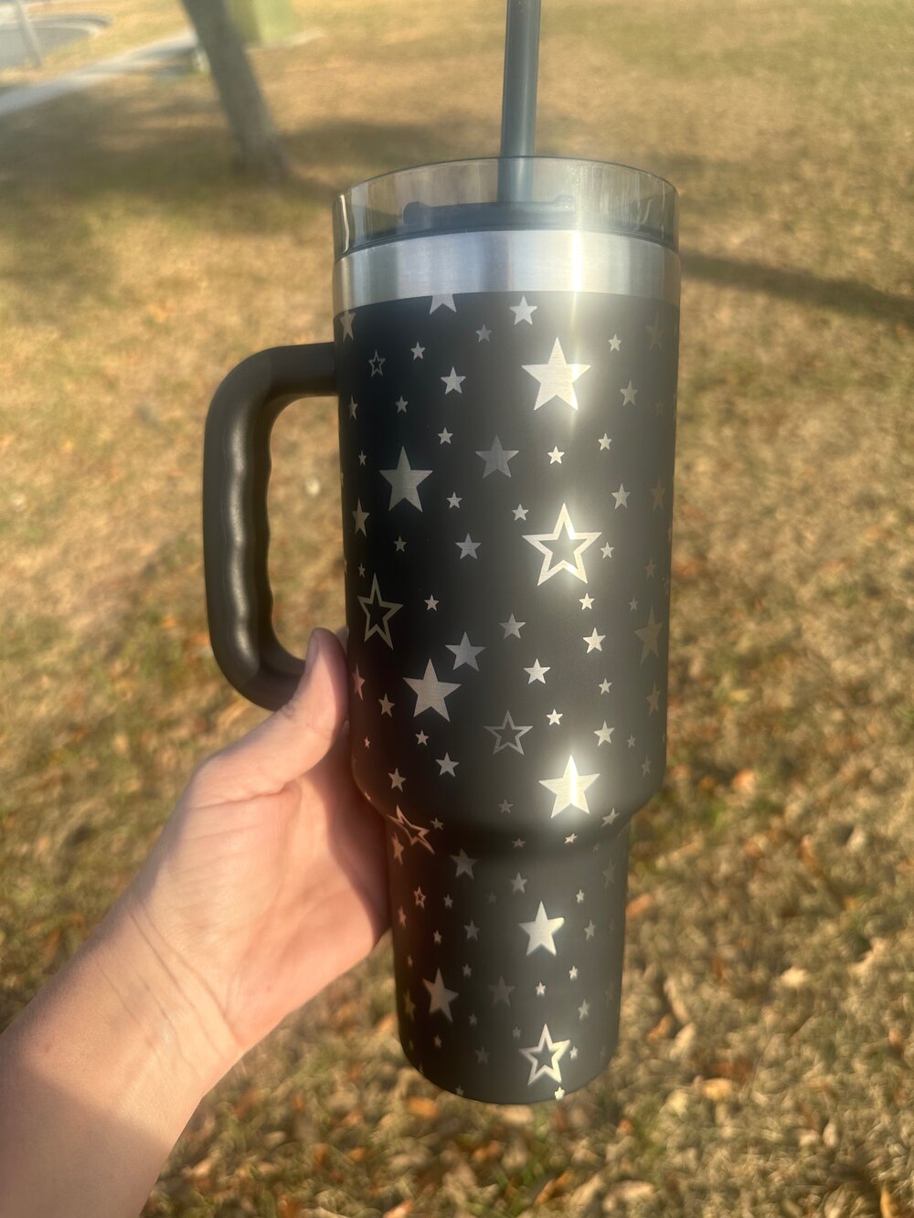 40oz tumbler w/ handle Fuzzy Leopard Wrap - 4 variations - SVG - Lightburn  — That Laser Lady