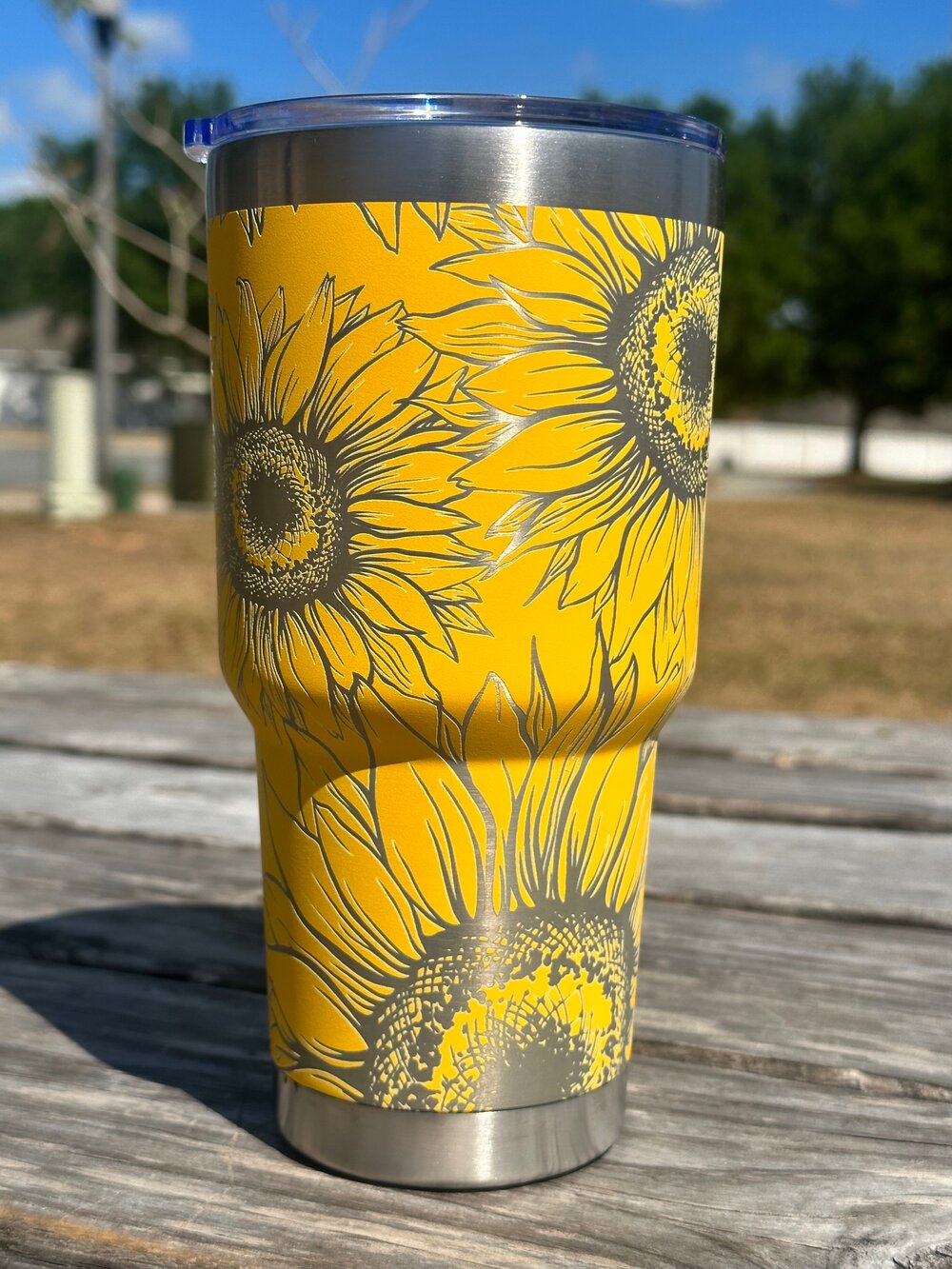 Sunflowers on Yarrow 40oz Stanley – Sonoran Beauty Designs
