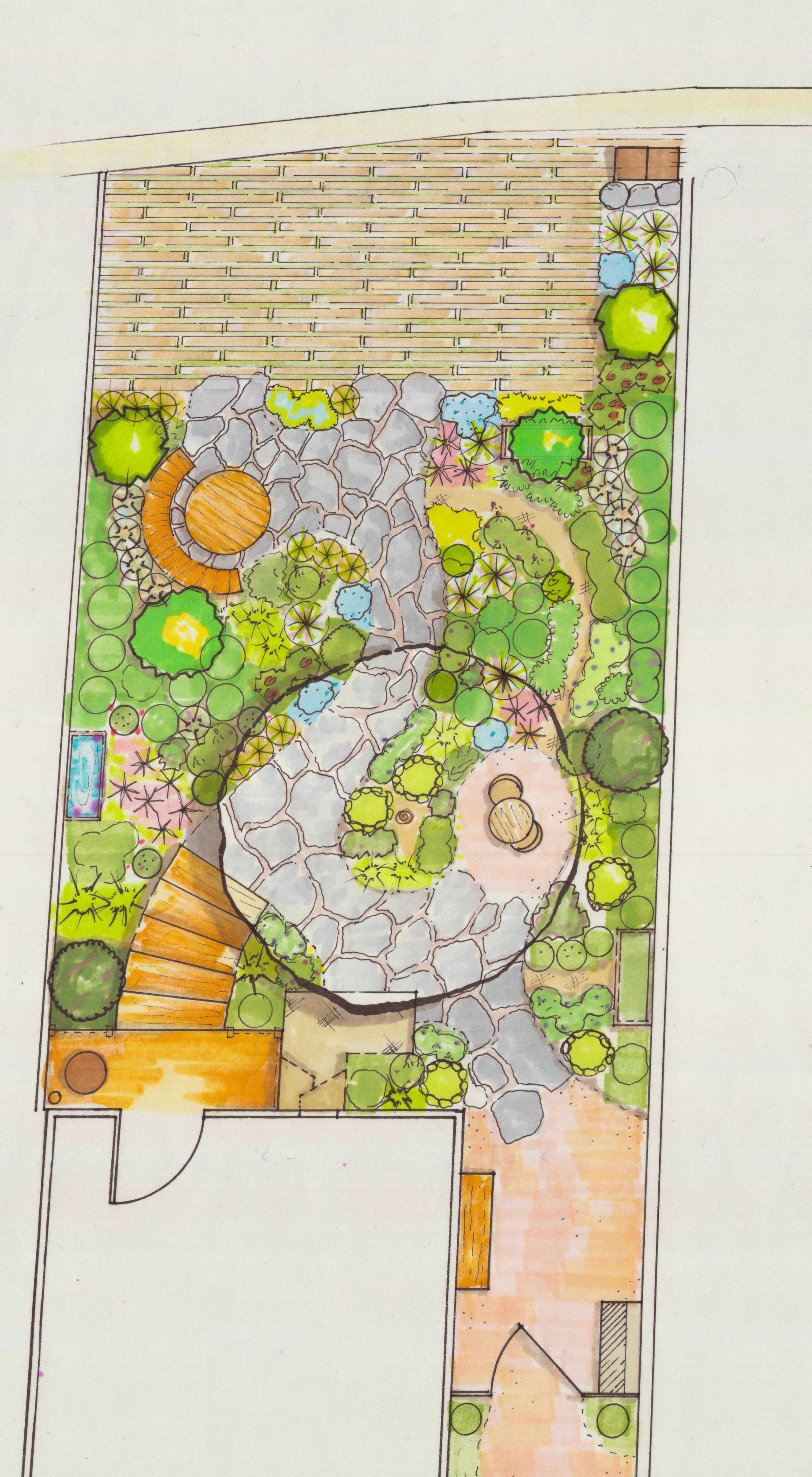 Charming native garden design for private homeowner