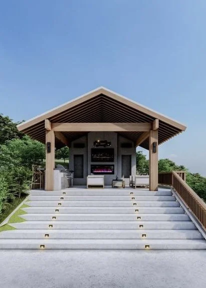 Backyard transformation with custom pool and design elements