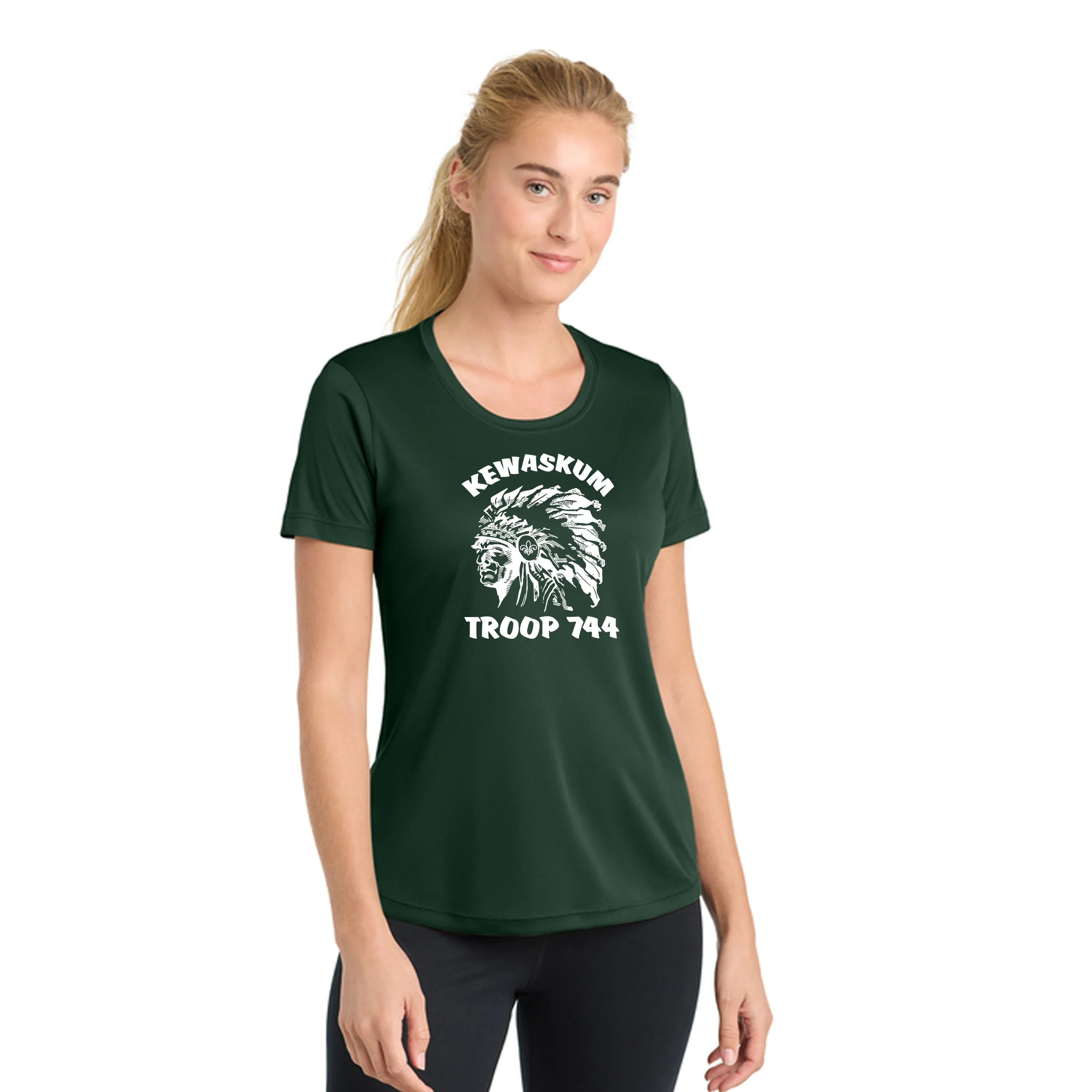 LST350 Sport-Tek® Women's PosiCharge® Competitor™ Tee   FOREST GREEN   (TROOP 744)