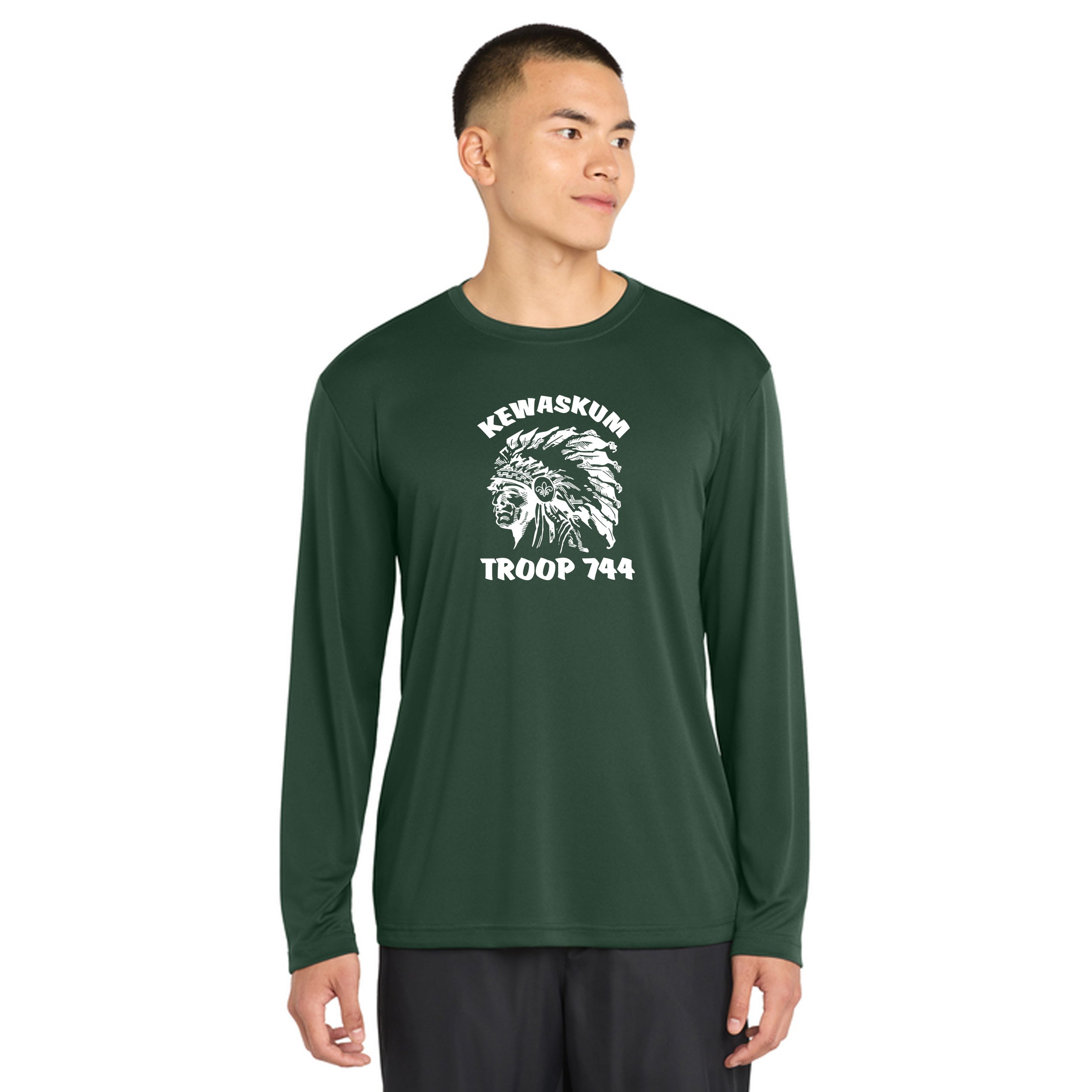ST350LS Sport-Tek® Long Sleeve PosiCharge® Competitor™ Tee   FOREST GREEN   (TROOP 744)
