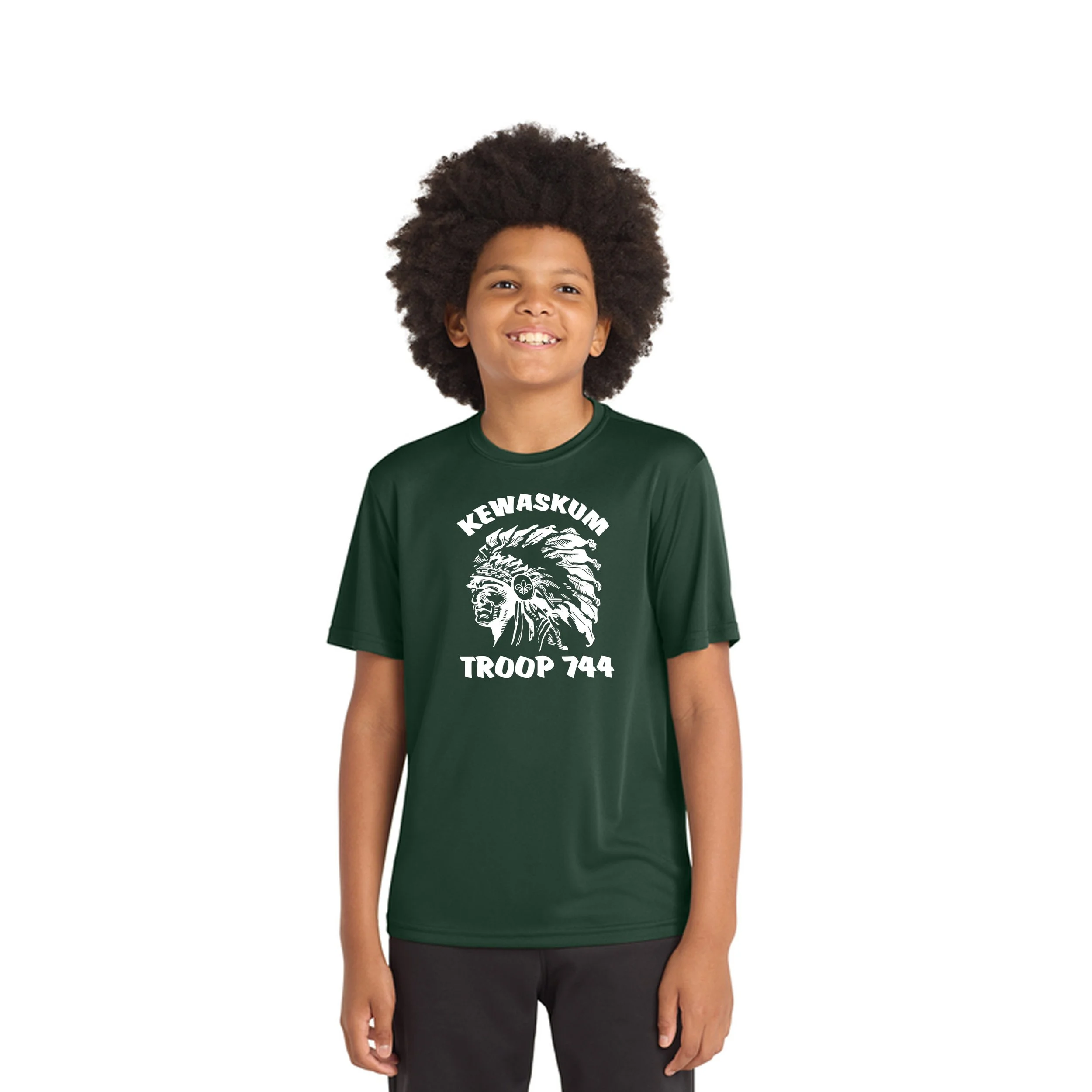 YST350  Sport-Tek® Youth PosiCharge® Competitor™ Tee   FOREST GREEN   (TROOP 744)