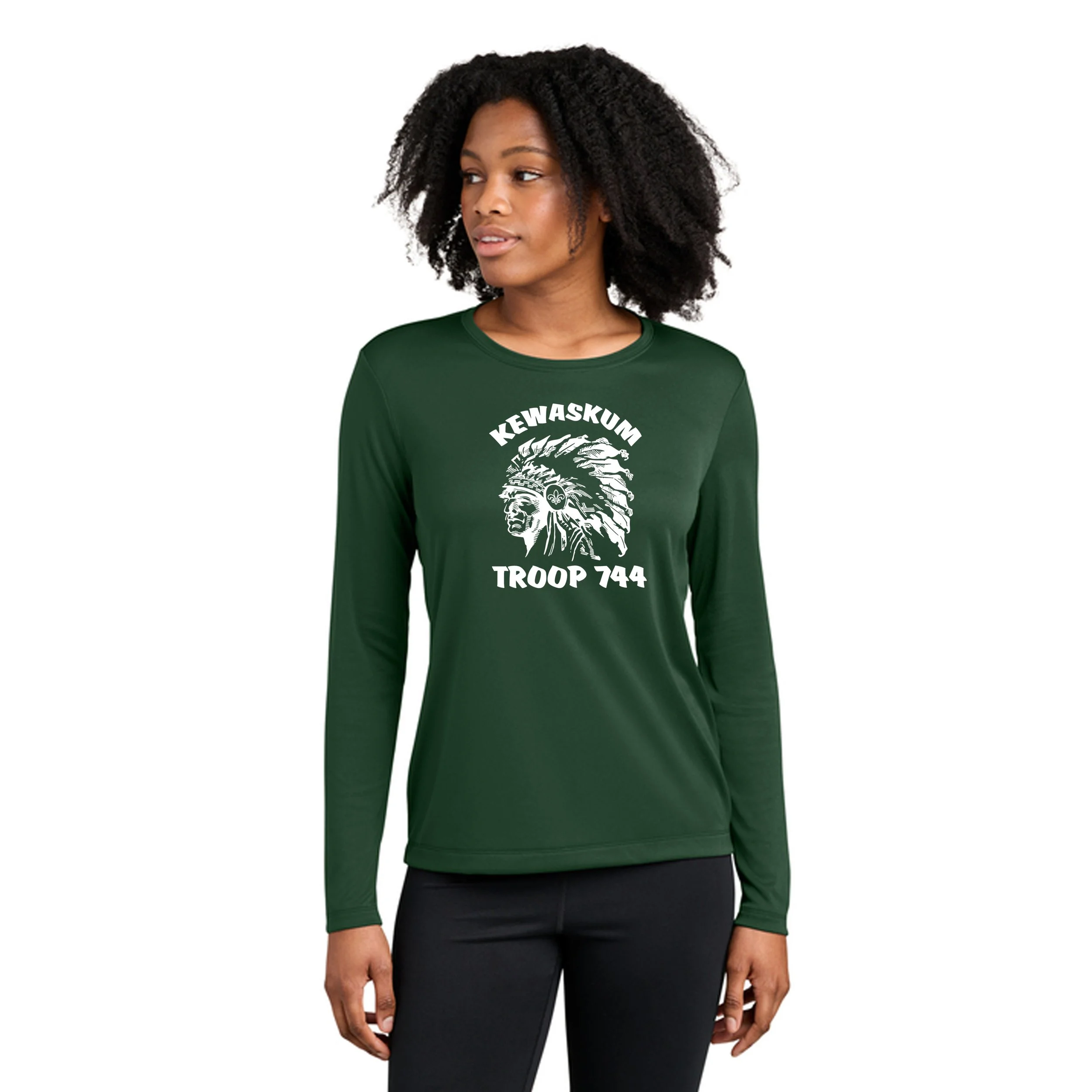 LST350LS Sport-Tek® Women’s Competitor™ Long Sleeve Crewneck   FOREST GREEN   (TROOP 744)