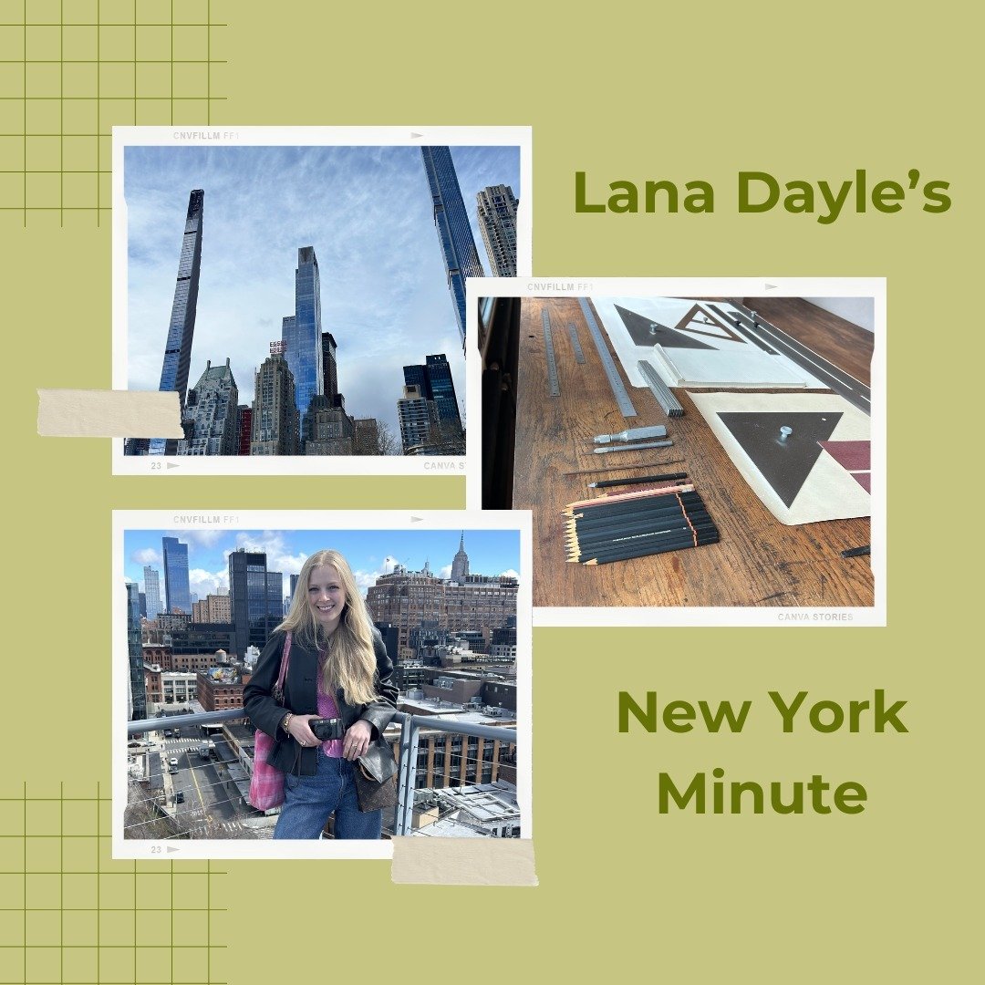 Recently, one of our student interns, Lana Dayle, went with her architecture studio on a weekend trip to New York City. This excursion included visits to active job sites in the city, trips to the Museum of Modern Art and the Whitney Museum of Americ