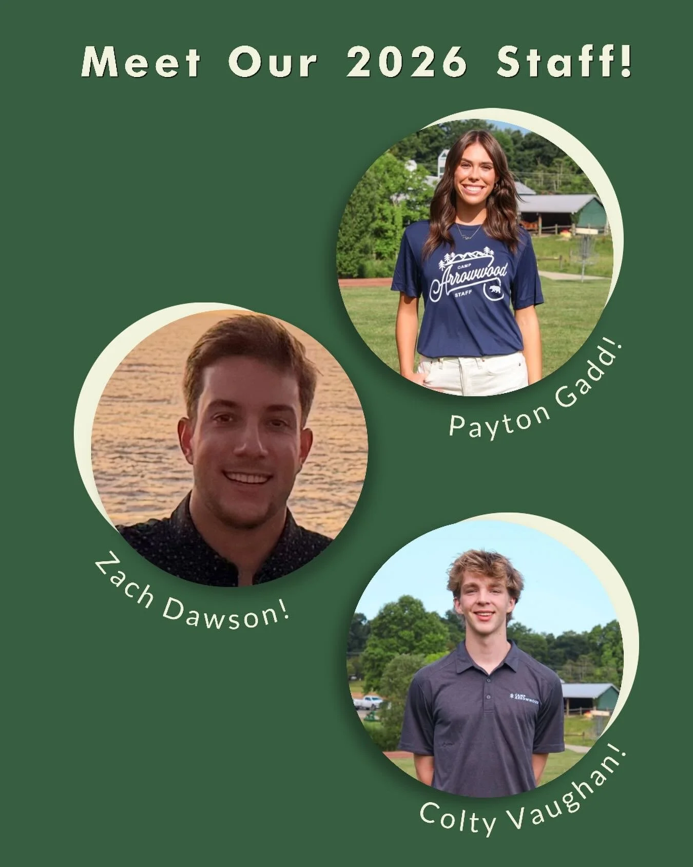 🏕️🎉2026 LEADERSHIP TEAM INTRODUCTION!

PAYTON GADD (6th Summer)
Payton is back for her 6th summer on staff as the girls LIT leader and will be a junior at Anderson University this fall! Ask her all the things about camp &mdash; she loves the people