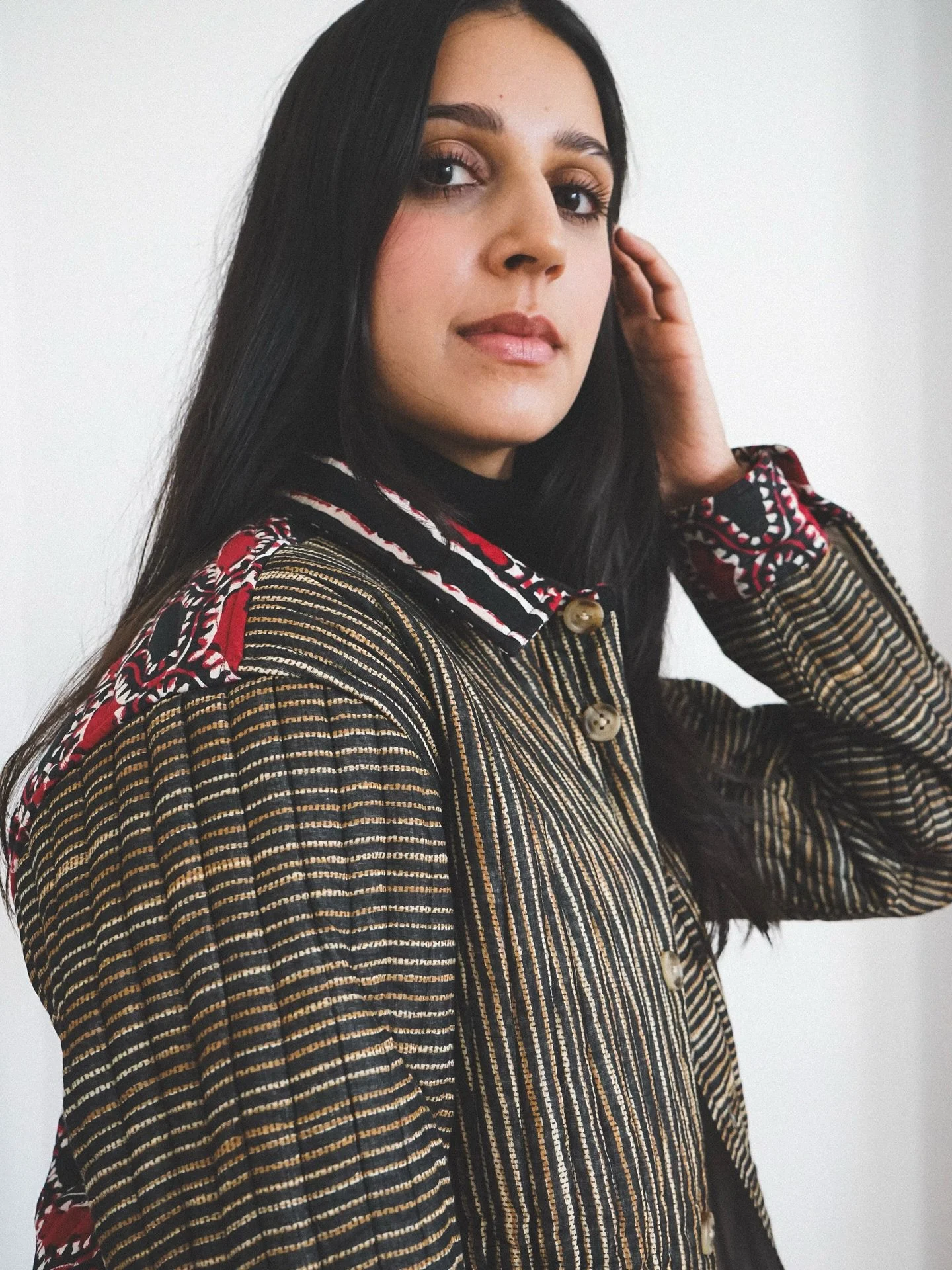 Padded with cotton layers for warmth - the Reclaimed Cotton Sari Work Jacket