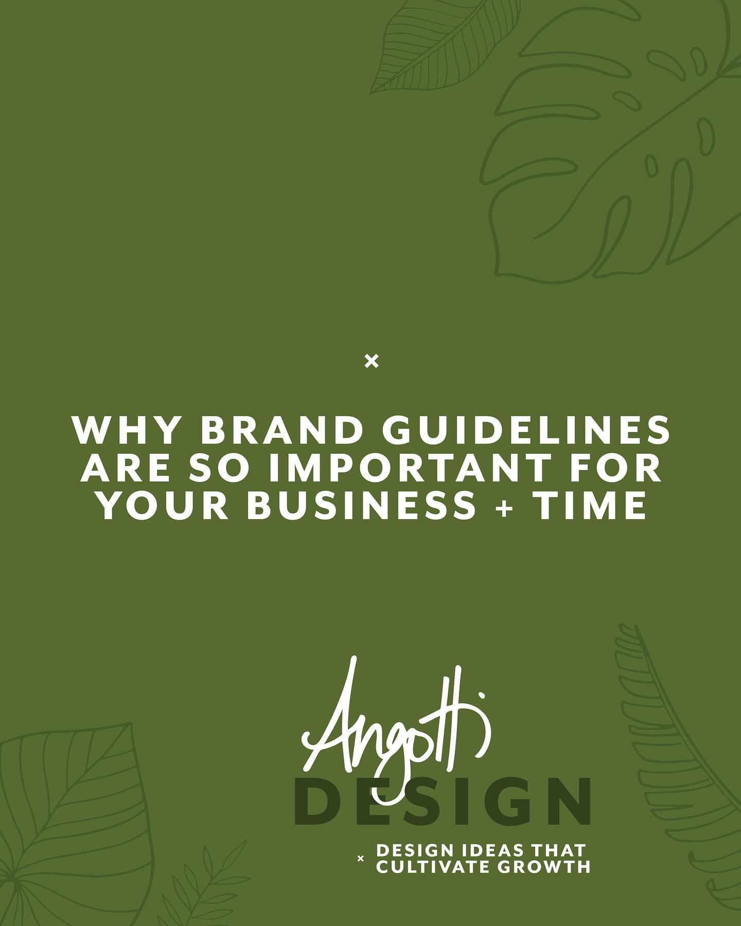 Having brand guidelines saves your business time and time equals money, baby! ⌚️💰

Having readily available brand guidelines for your branding will help you in these 5 areas&hellip;

1️⃣ brand consistency - making sure the exact colors, fonts, logo,