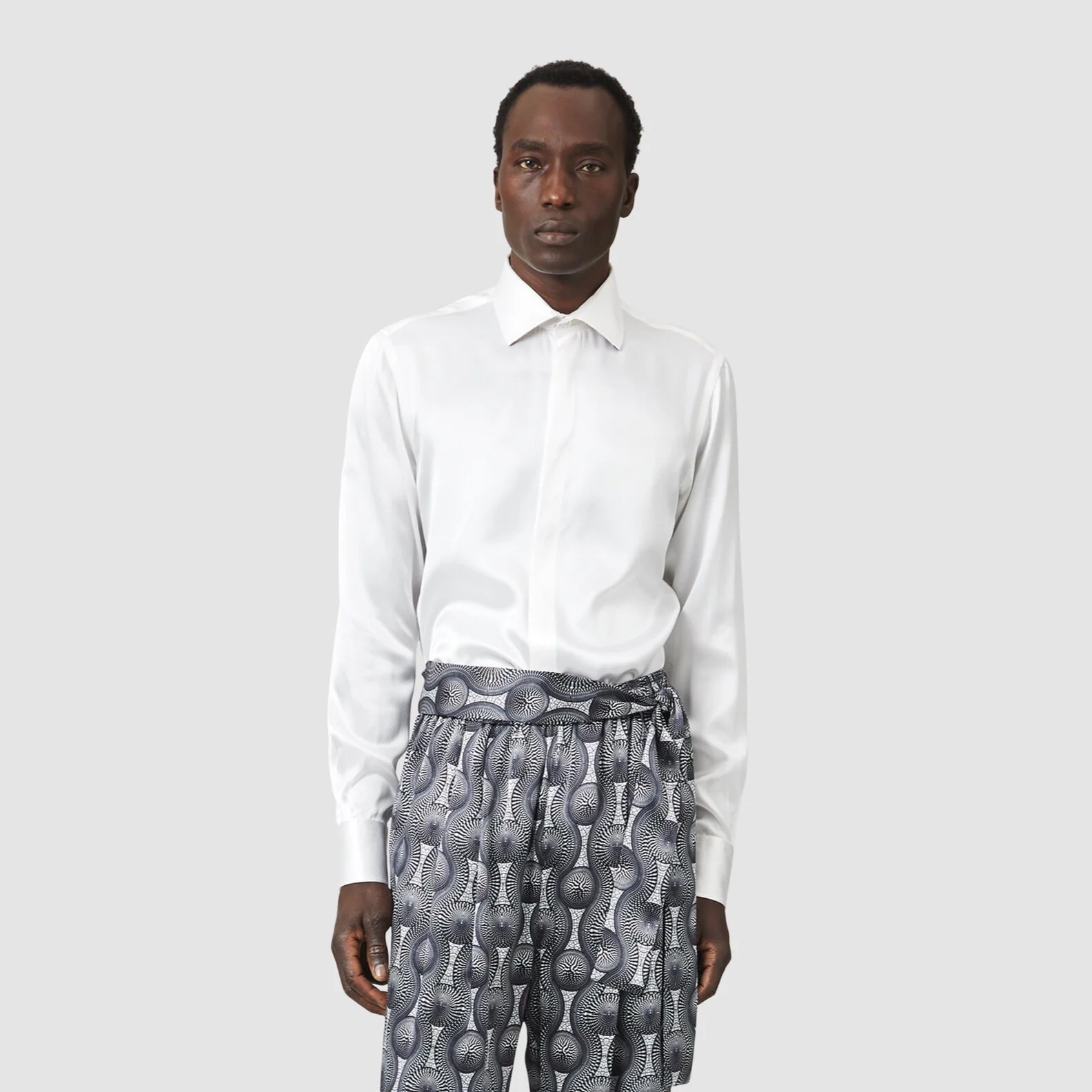 SOLID SILK SHIRT