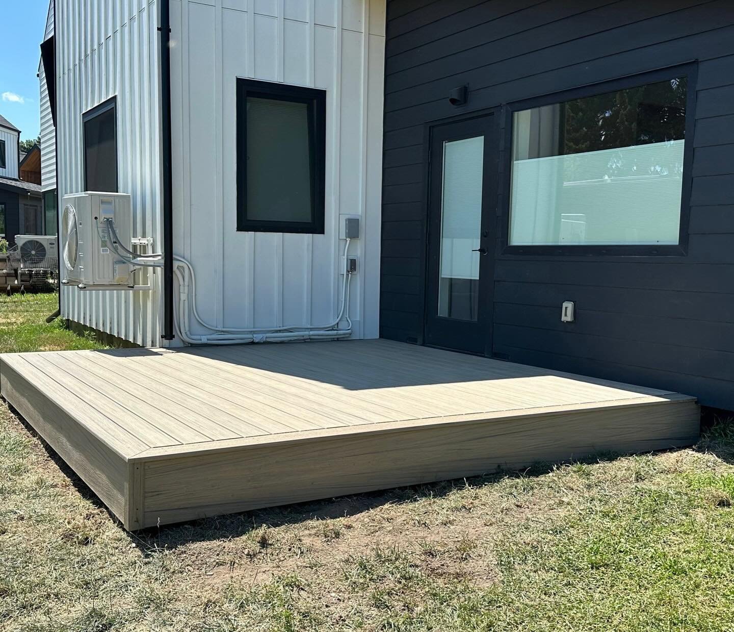Happy Monday! Another deck another happy client 🥰 swipe to see the before! We are currently booking summer and offer two proposal options call us today and let&rsquo;s see what works best for you! #bozeman #bozemanmontana #bigskyconstruction #bigsky