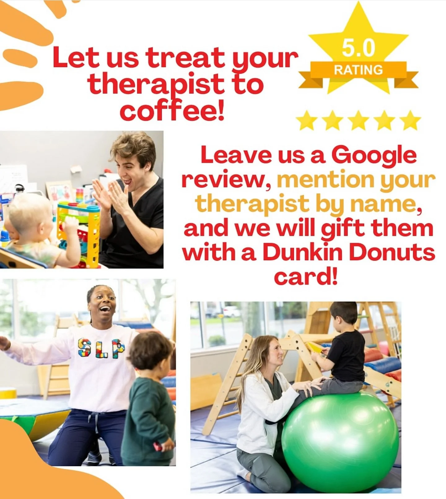 Did you know?? If you leave us a Google review and mention your therapist by name, we give them a gift card! It&rsquo;s just one way we show our appreciation and recognition for all the amazing things they do! 🎁

✍️ If you&rsquo;re a client, leave u