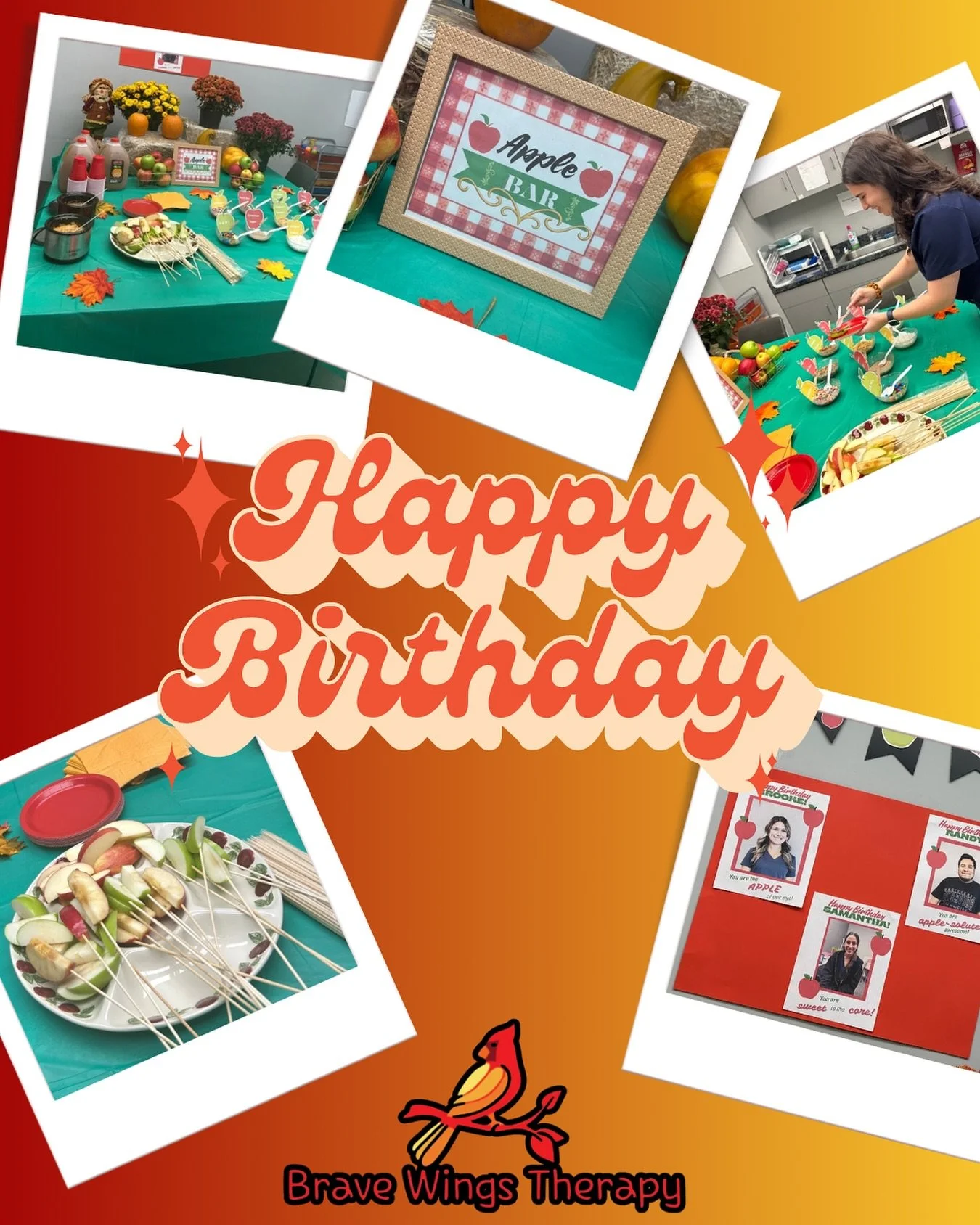Celebrating our October Birthdays with a sweet treat🍯🍎🍫
Randy (CA)
Brooke (OT)
Sam (SLP)