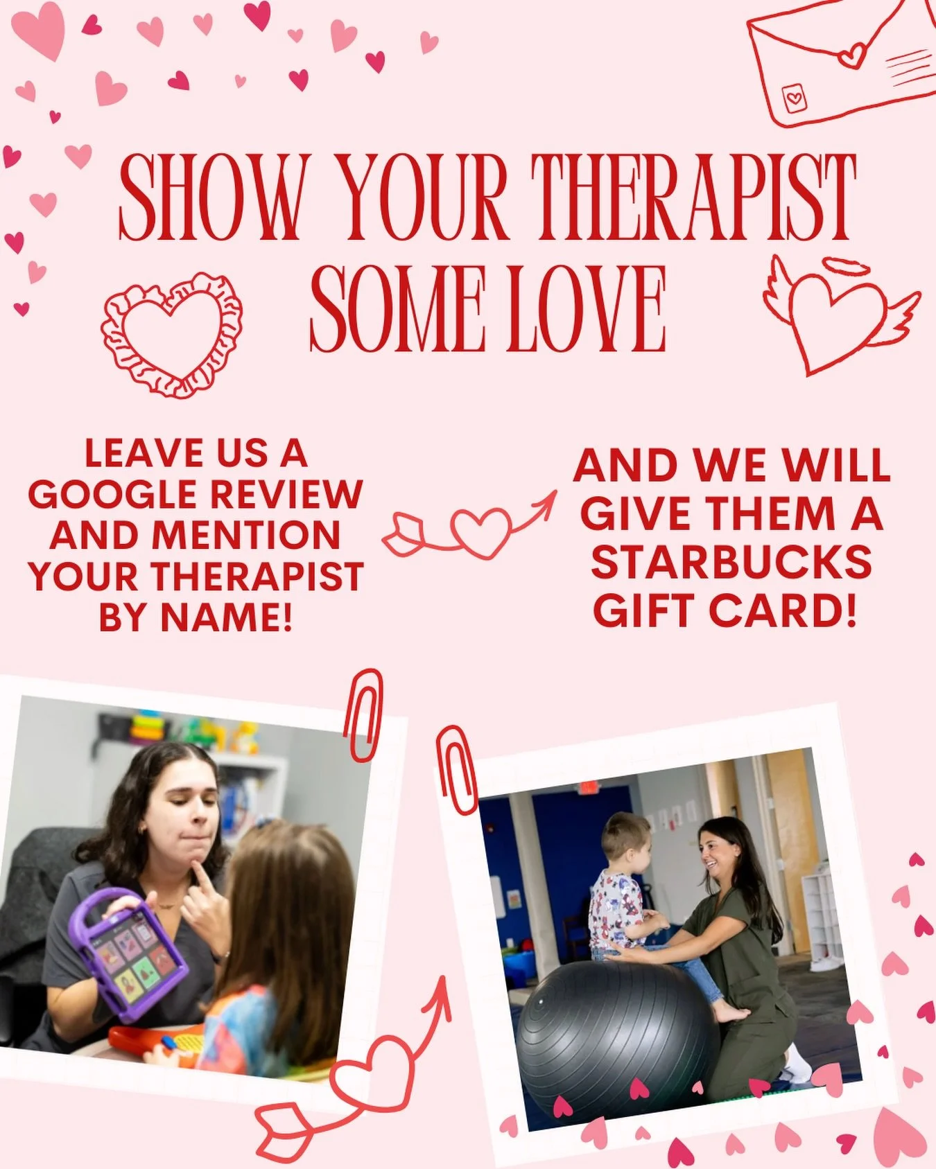 Show your therapist some love 💌👇

Leave us a Google review,  mention your therapist by name, and we&rsquo;ll give them a Starbucks gift card !

📲 Text us at (973)-800-8515 to chat or make an appointment

Brave Wings Therapy
📍 155 Passaic Avenue S