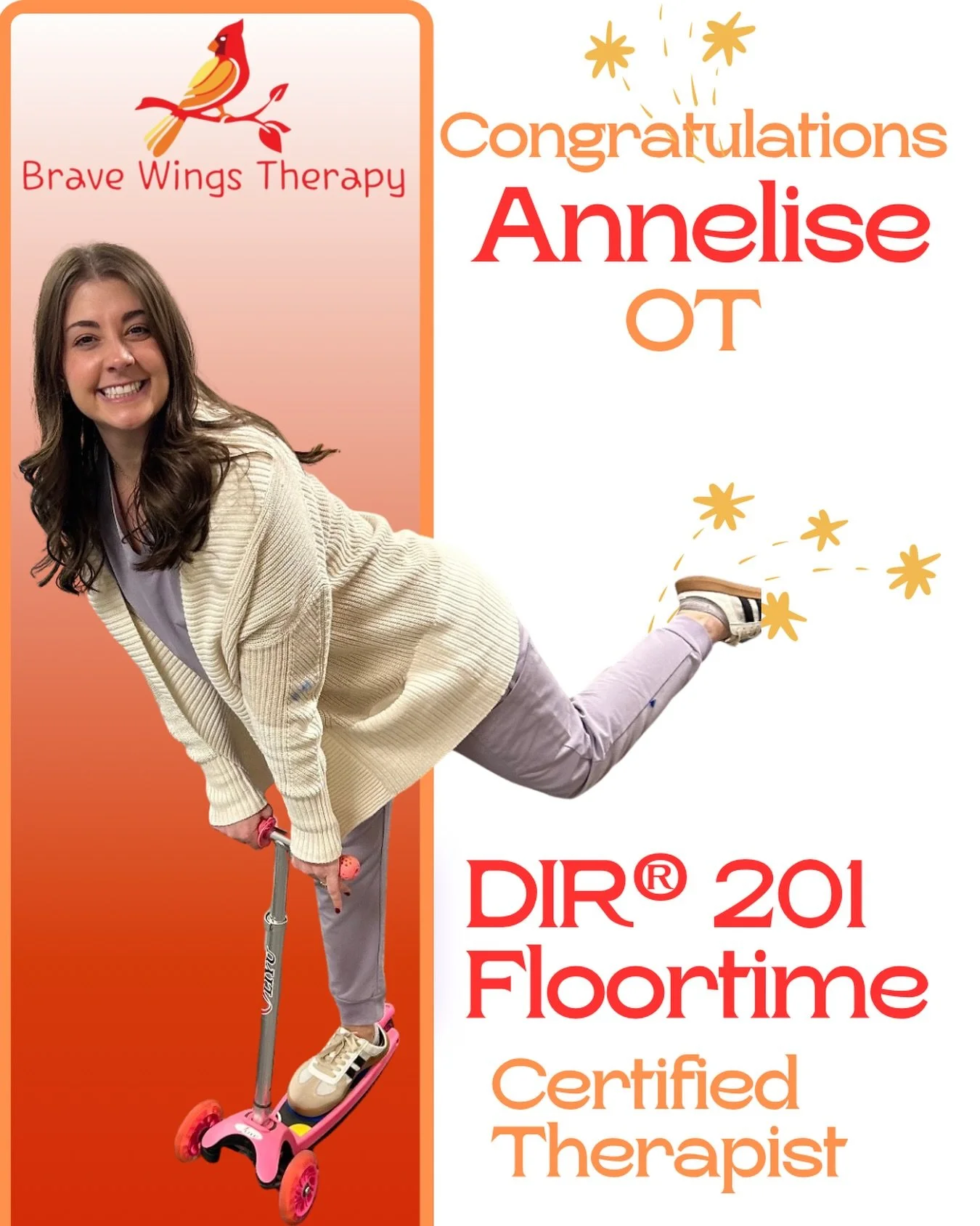 We are so proud of our Miss Annelise who has completed the intensive DIR&reg; 201 Floortime certification course through ICDL that focuses on applying the DIRFloortime&reg; model to assess and support children&rsquo;s functional emotional development