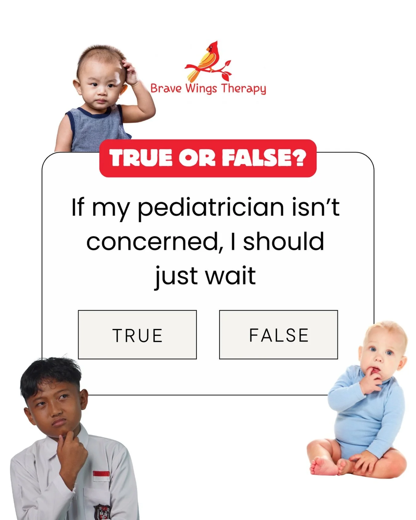 👀 Here&rsquo;s the truth&hellip;

FALSE.

Something feels off&hellip; but you&rsquo;re being told to wait. We hear this all the time. And while pediatricians play an important role, they&rsquo;re not always looking at the same things we are. Subtle 