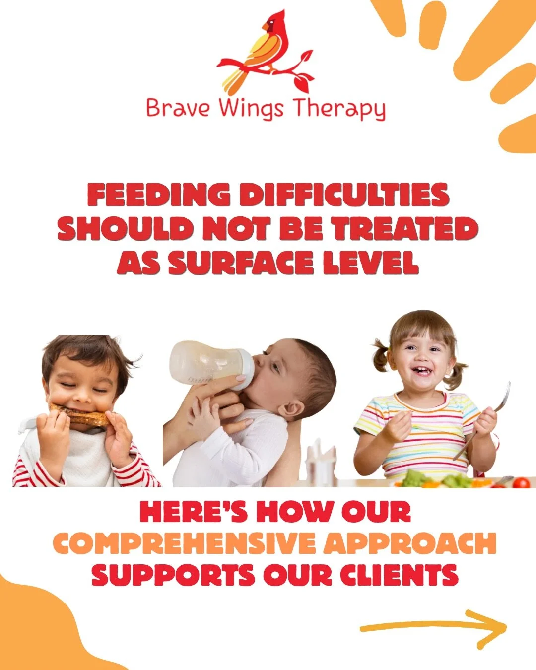 Feeding challenges are rarely just about the food.

A child who struggles with chewing, swallowing, drinking, or trying new foods may be dealing with factors that aren&rsquo;t obvious at first glance.

That&rsquo;s why a comprehensive feeding evaluat