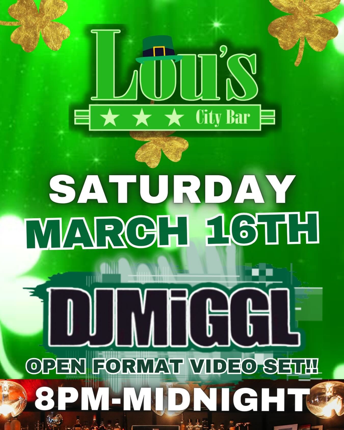 Join us all weekend for St. Paddy&rsquo;s celebrations, starting Saturday night at 8pm with an all new DJ night ft. @djmiggl spinning hits till close and showing the music videos on our TVs! Then Sunday, grab a pint and a whiskey at the patio bar and