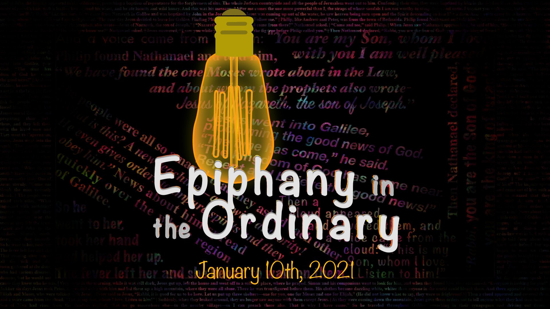 Jan 10, 2021 Worship | Epiphany in the Ordinary | Light Refraction In Water