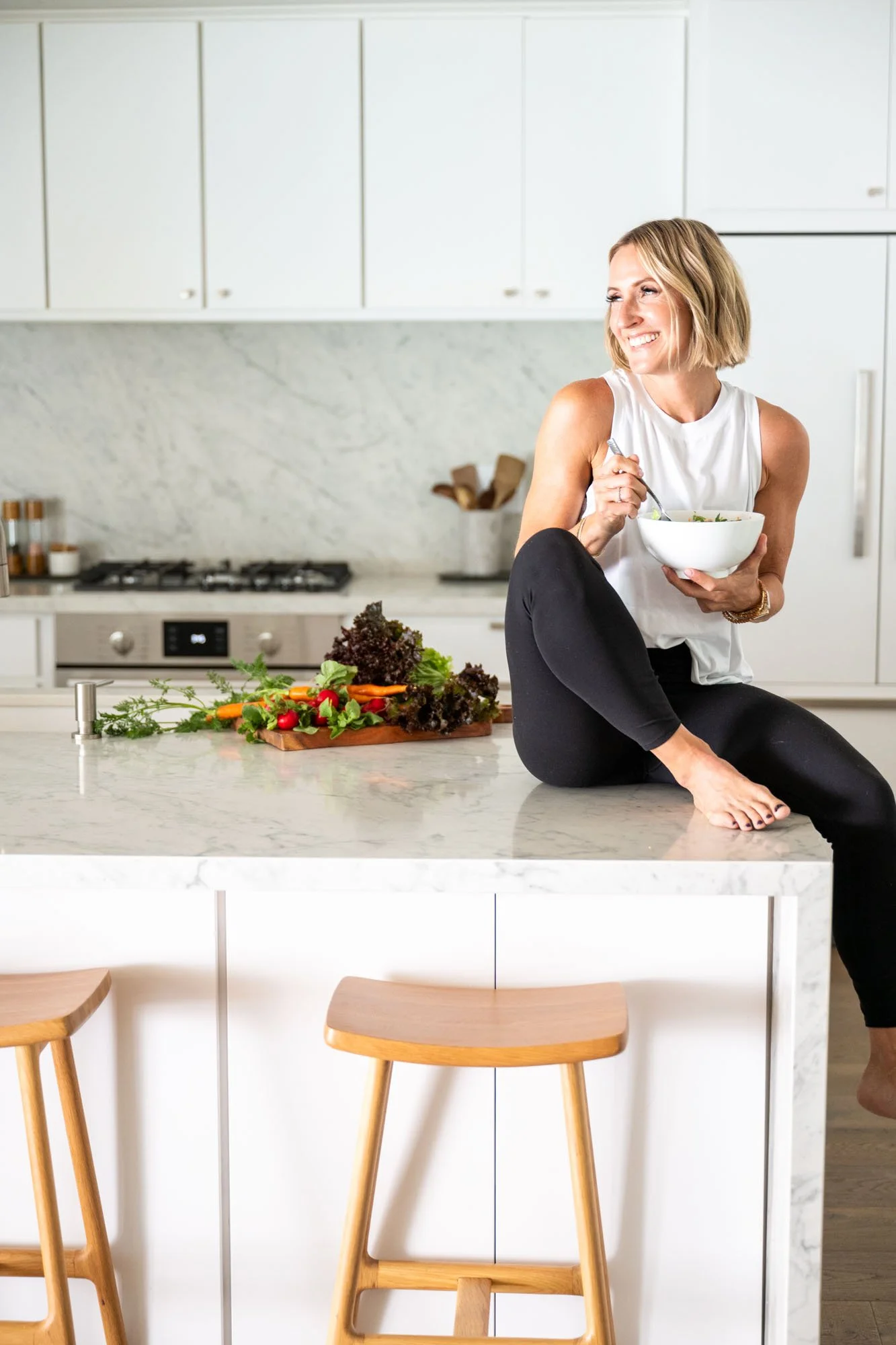 emilee-in-her-kitchen-eating-fresh-product