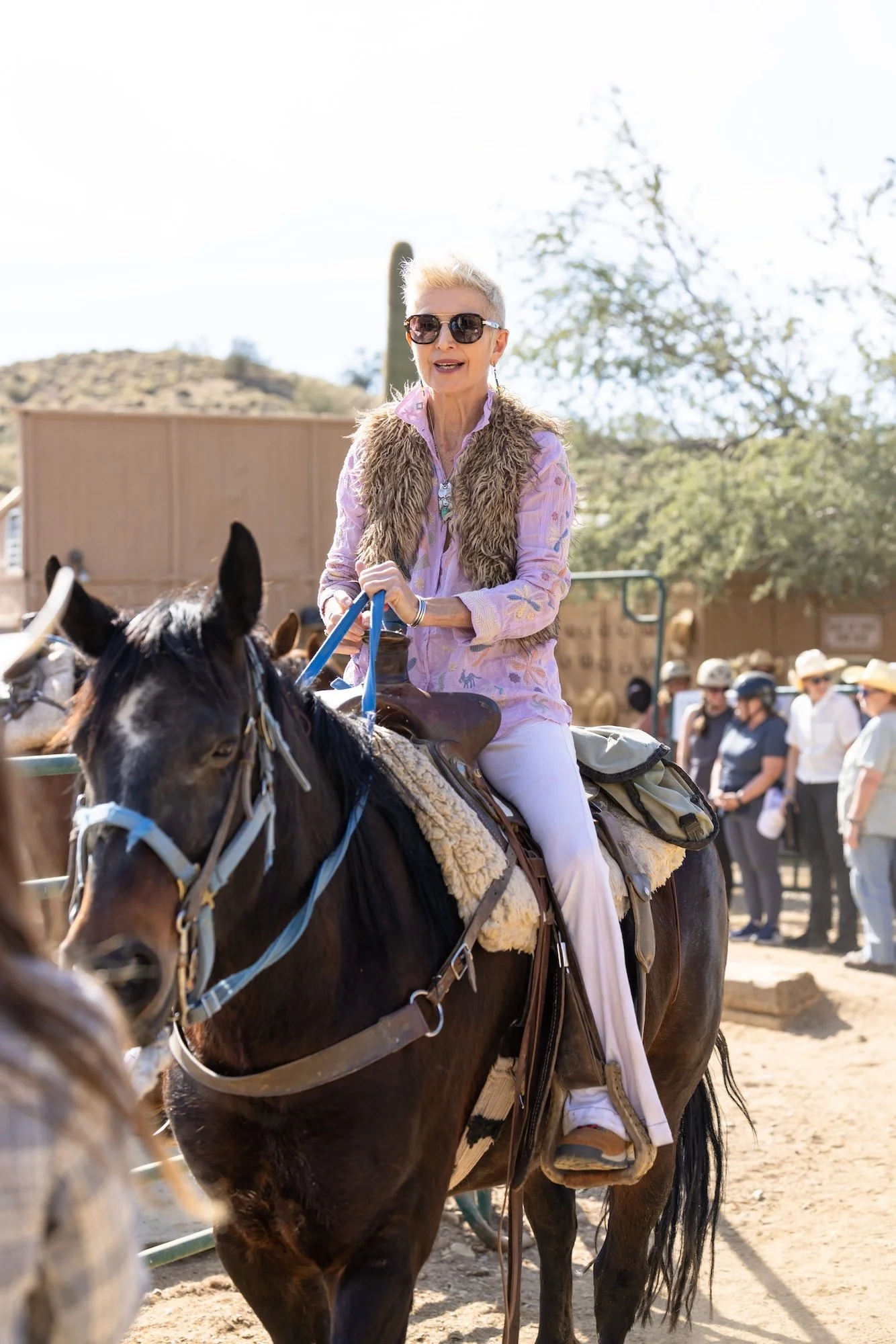 Bekah Vandenberg riding a horse
