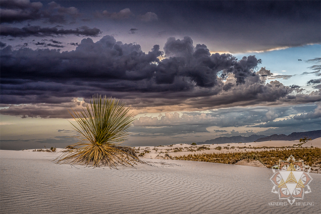 White Sands New Mexico dessert storm landscape